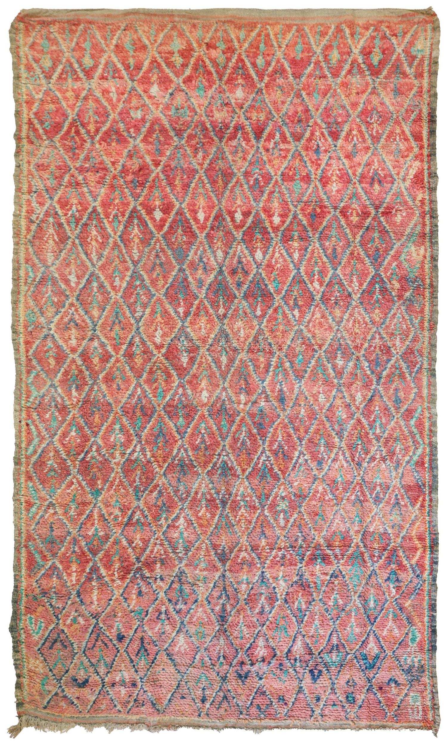 Vintage Berber Handwoven Tribal Rug