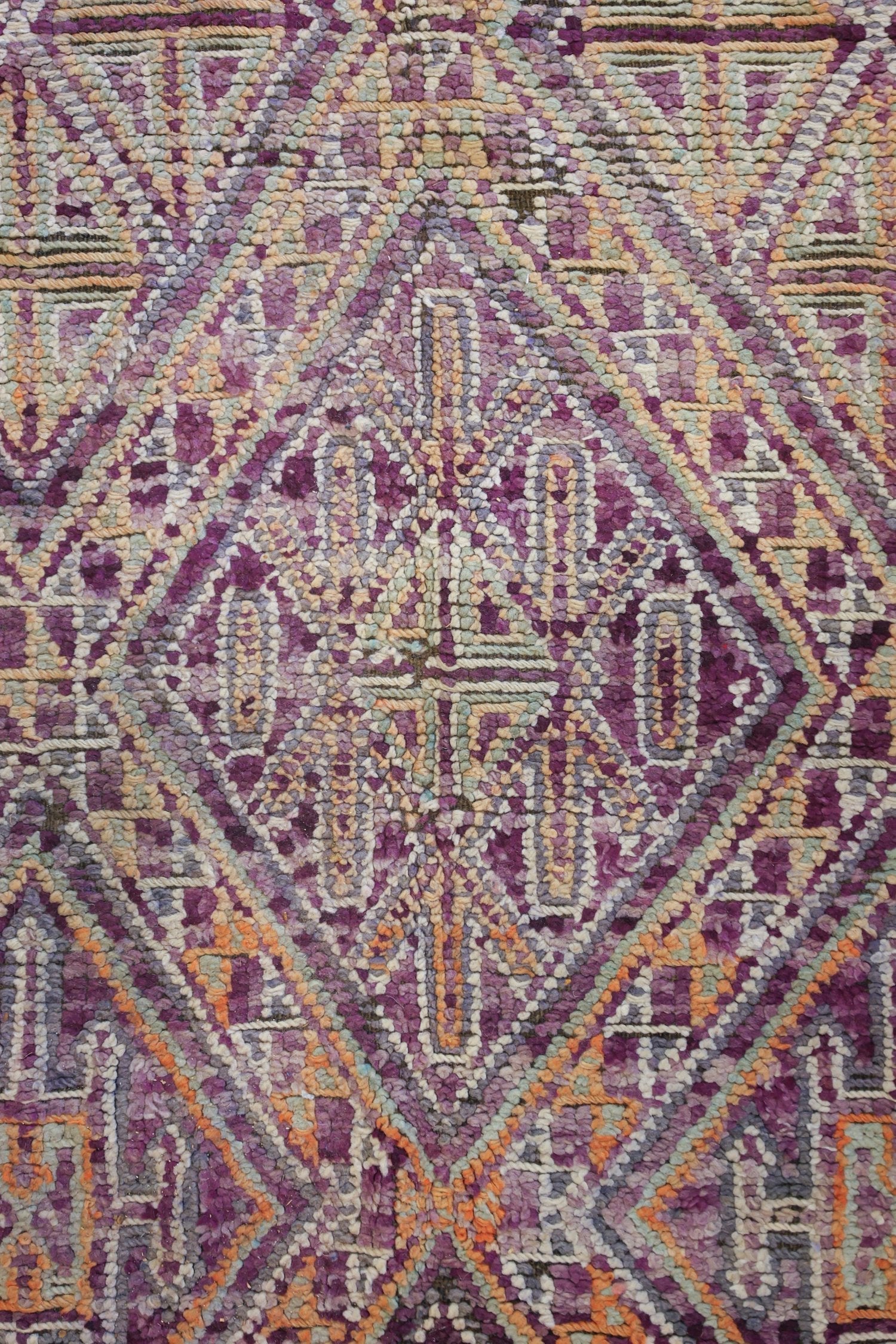 Vintage Berber Handwoven Tribal Rug, J74094