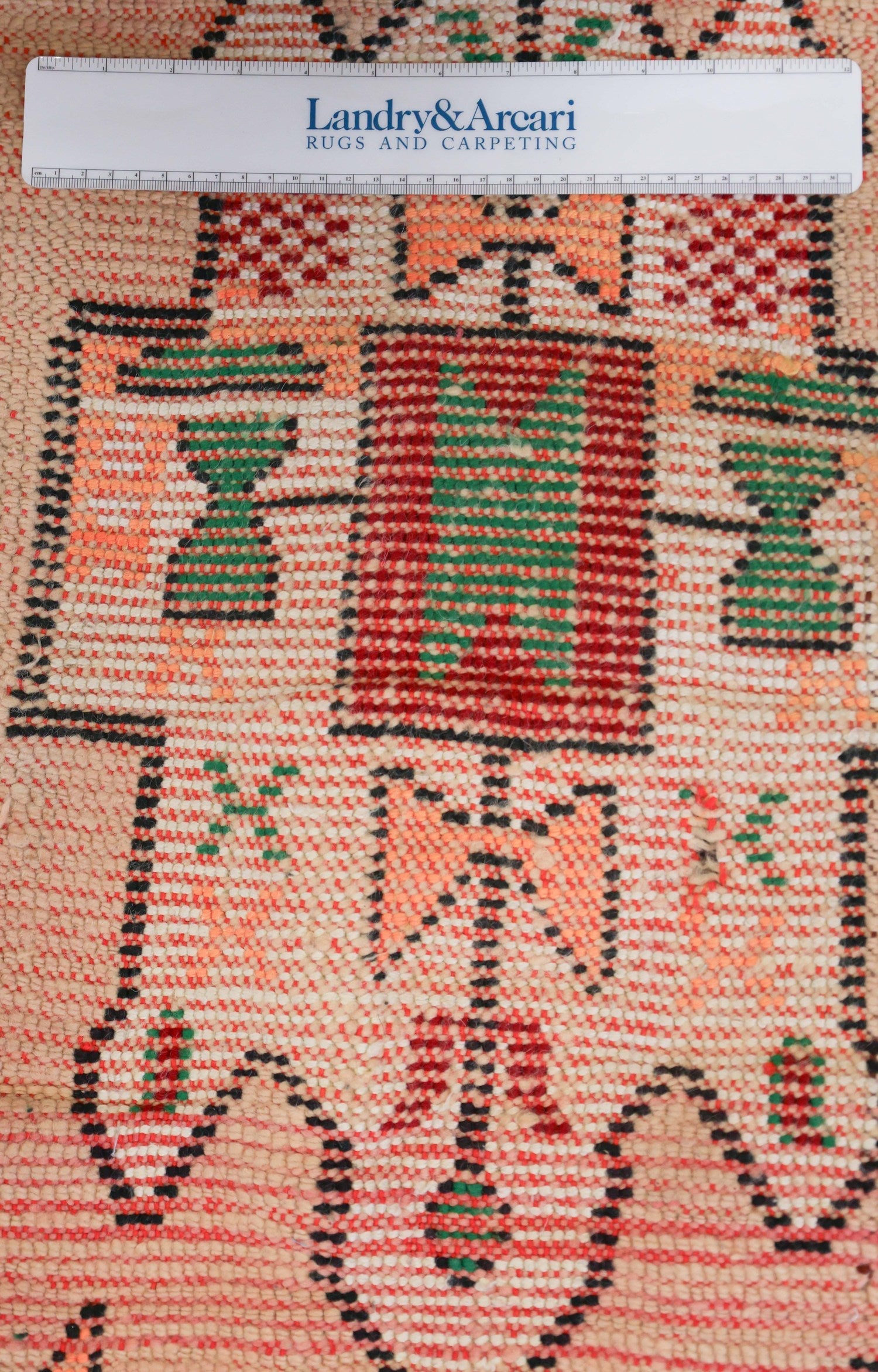 Vintage Berber Handwoven Tribal Rug, J74101