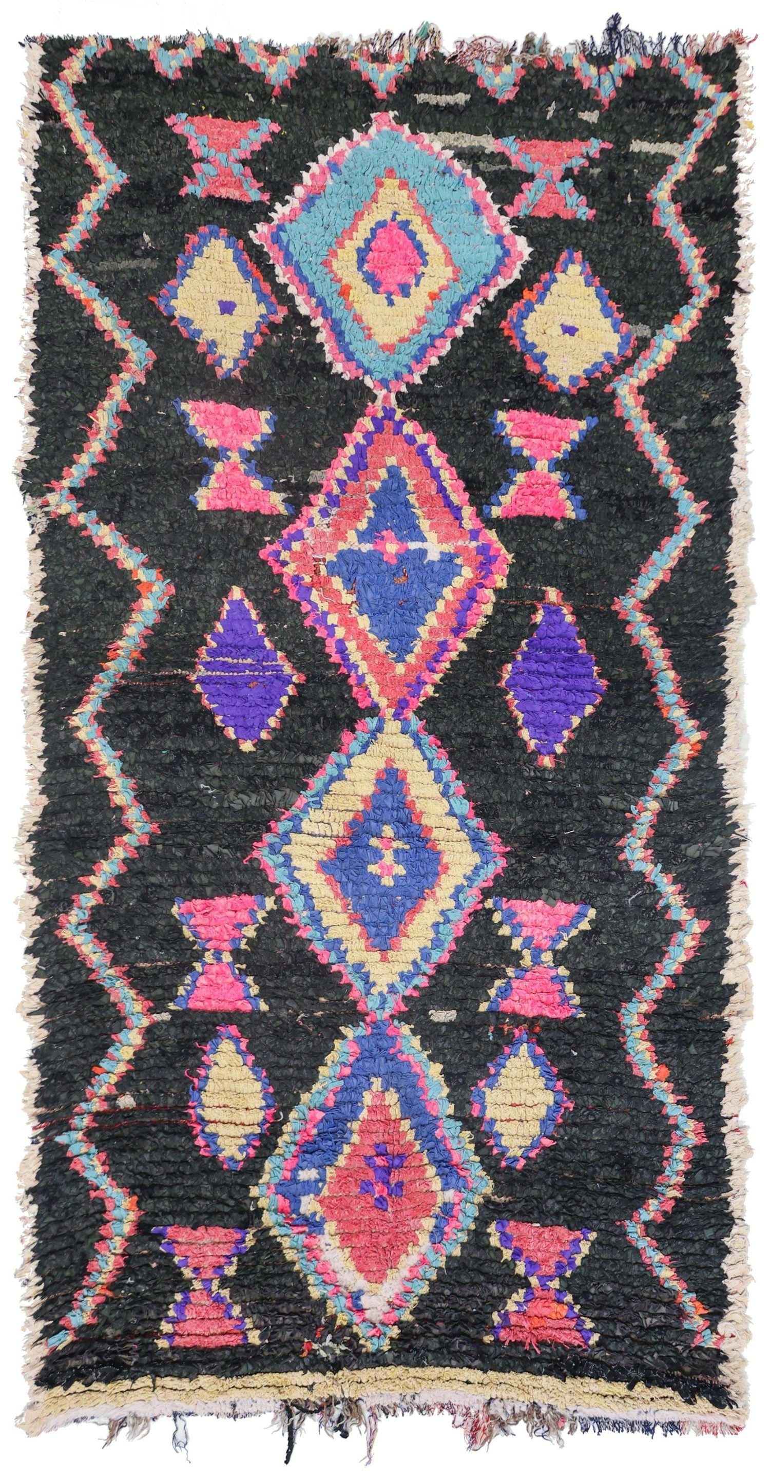 Vintage Berber Handwoven Tribal Rug