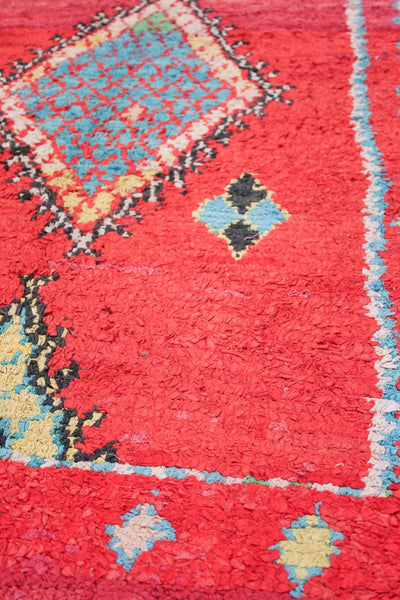 Vintage Berber Handwoven Tribal Rug, j74157