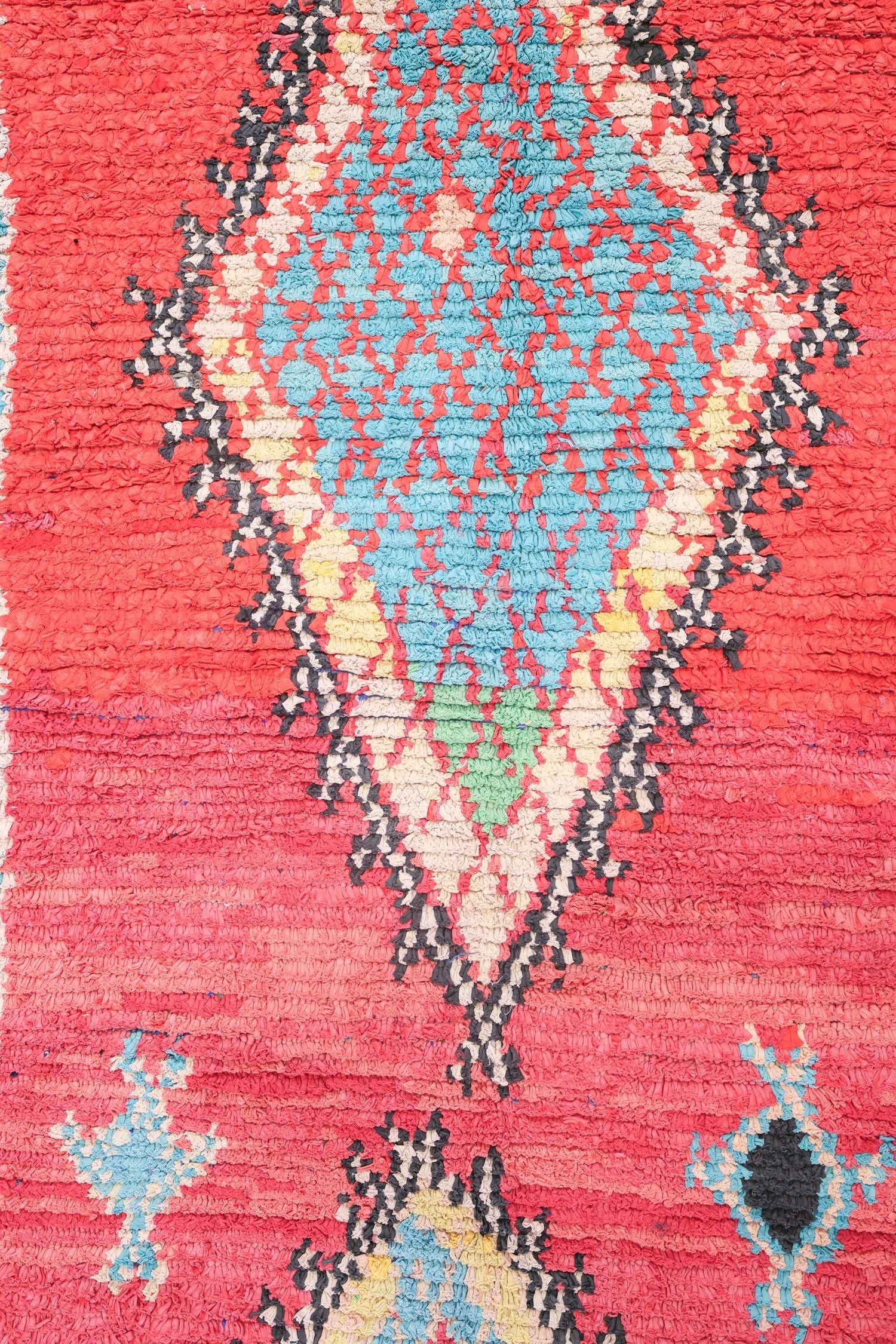 Vintage Berber Handwoven Tribal Rug, j74157