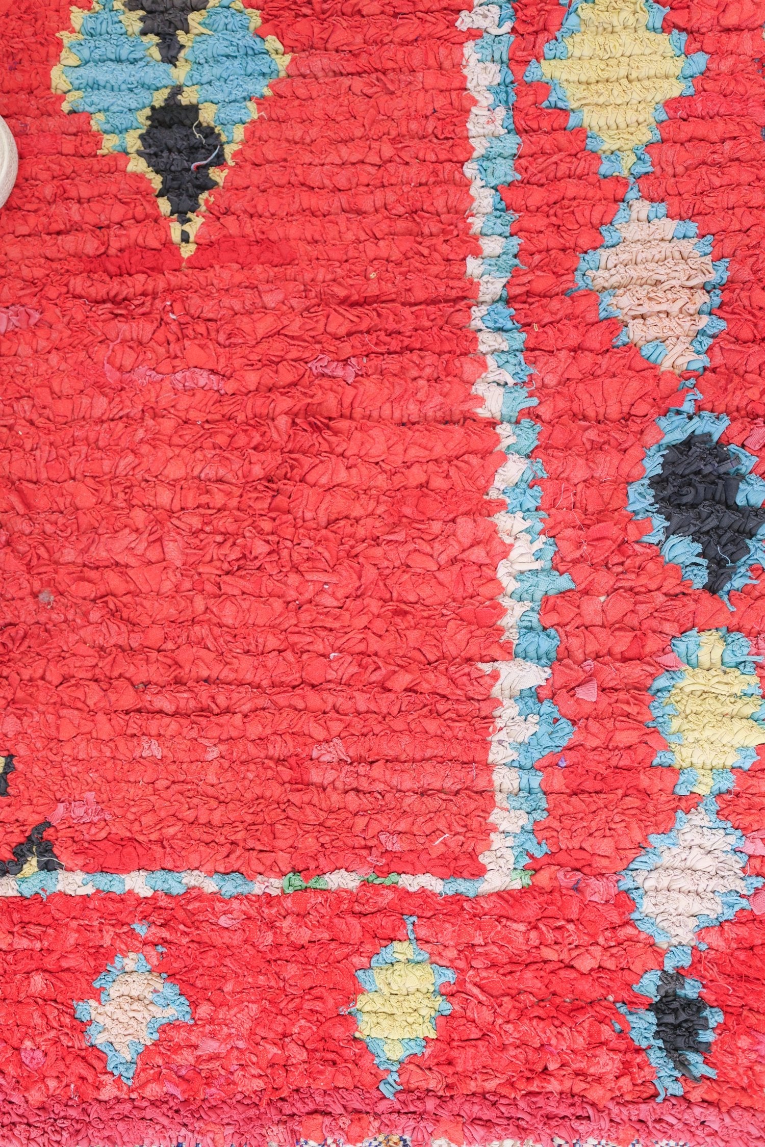 Vintage Berber Handwoven Tribal Rug, j74157