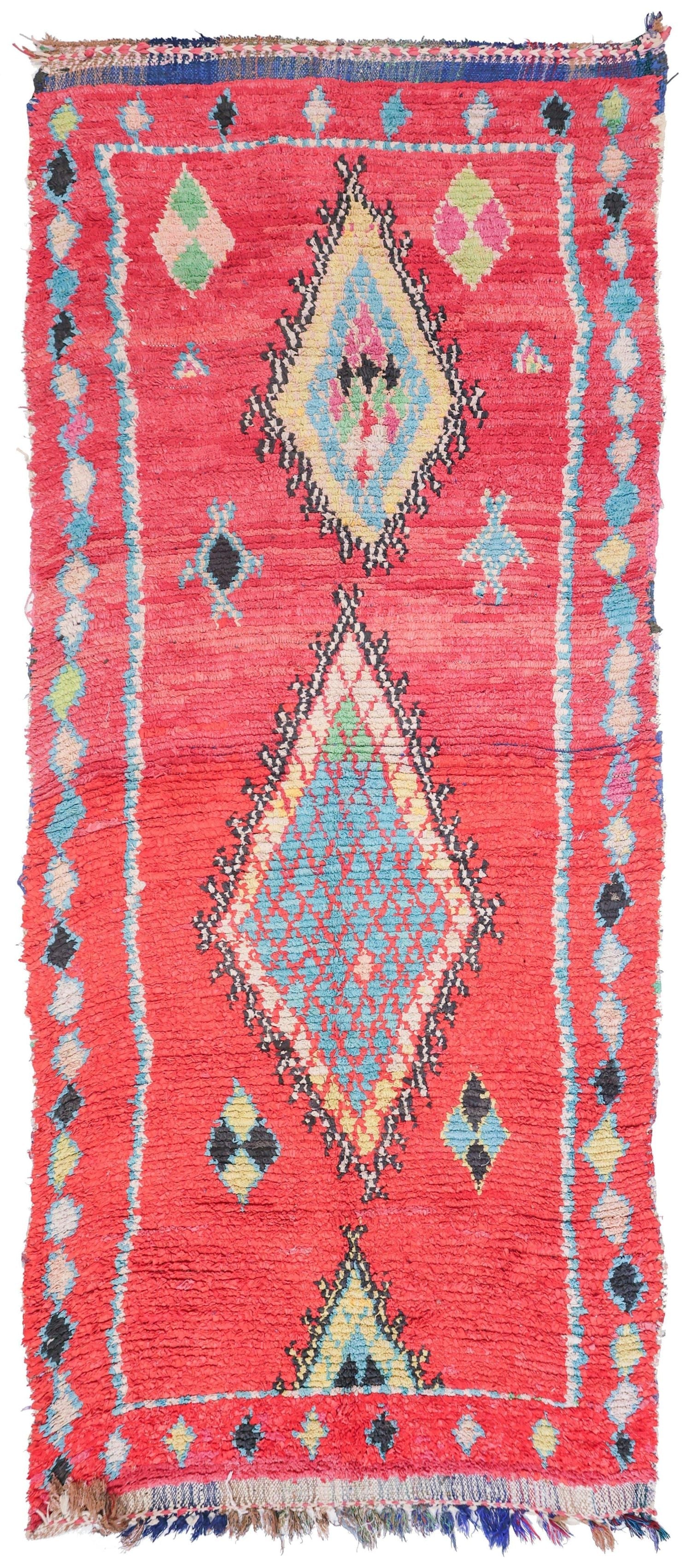 Vintage Berber Handwoven Tribal Rug