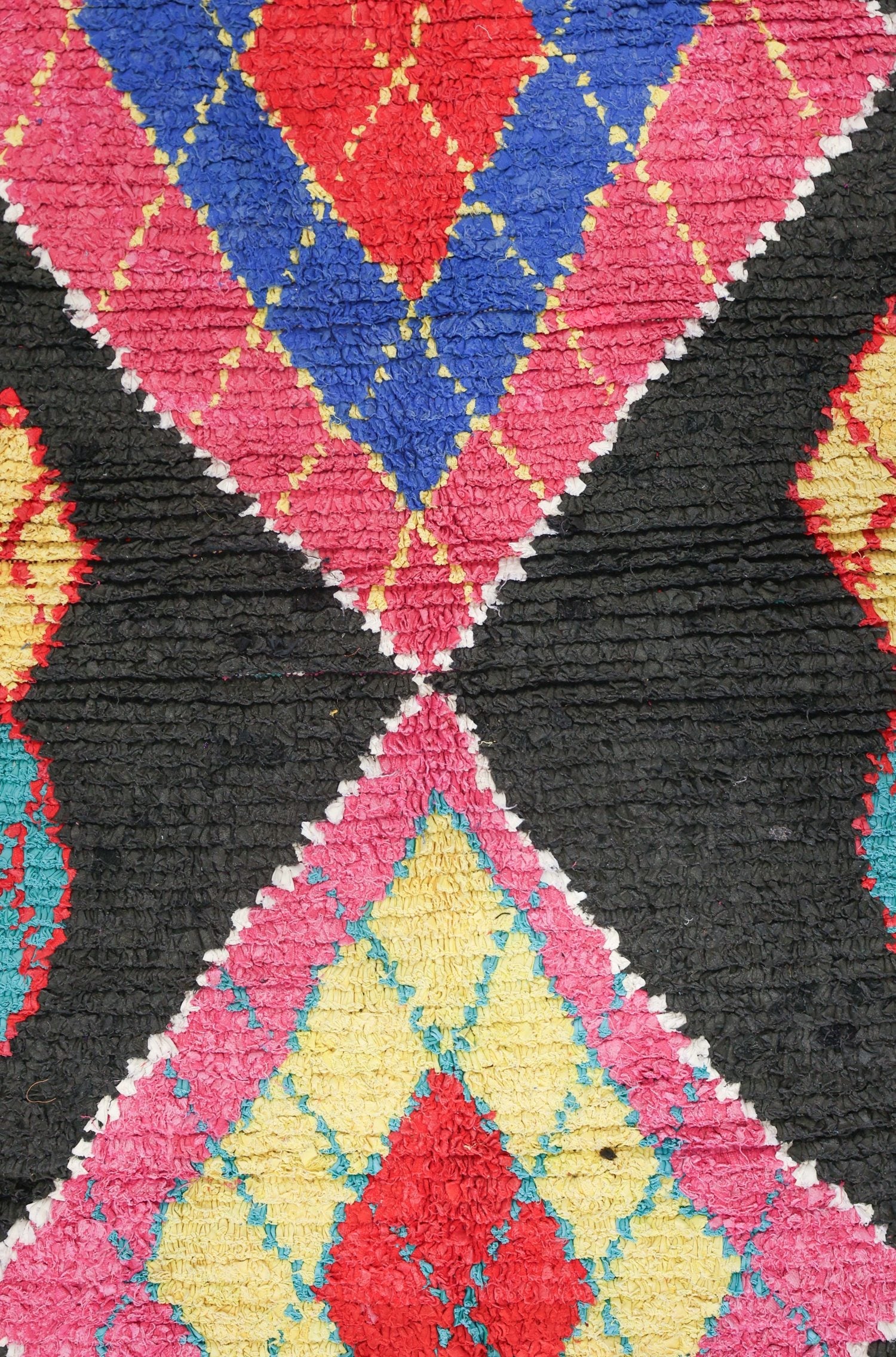 Vintage Berber Handwoven Tribal Rug, j74160