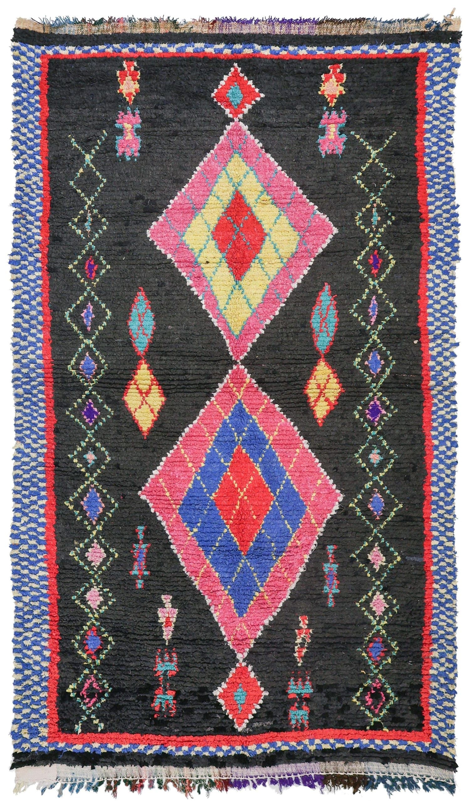 Vintage Berber Handwoven Tribal Rug