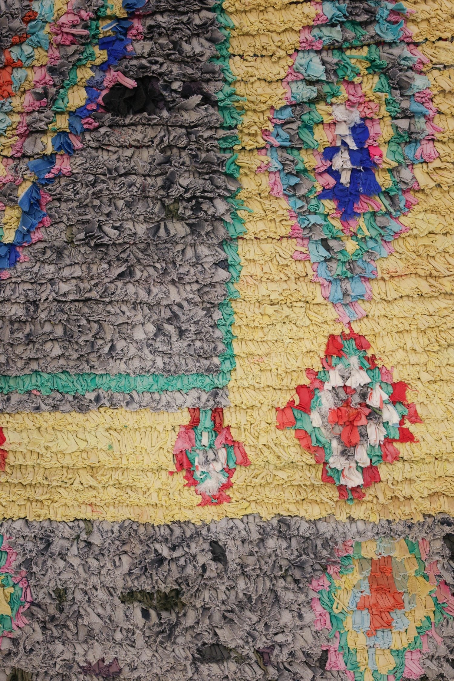 Vintage Berber Handwoven Tribal Rug, j74161