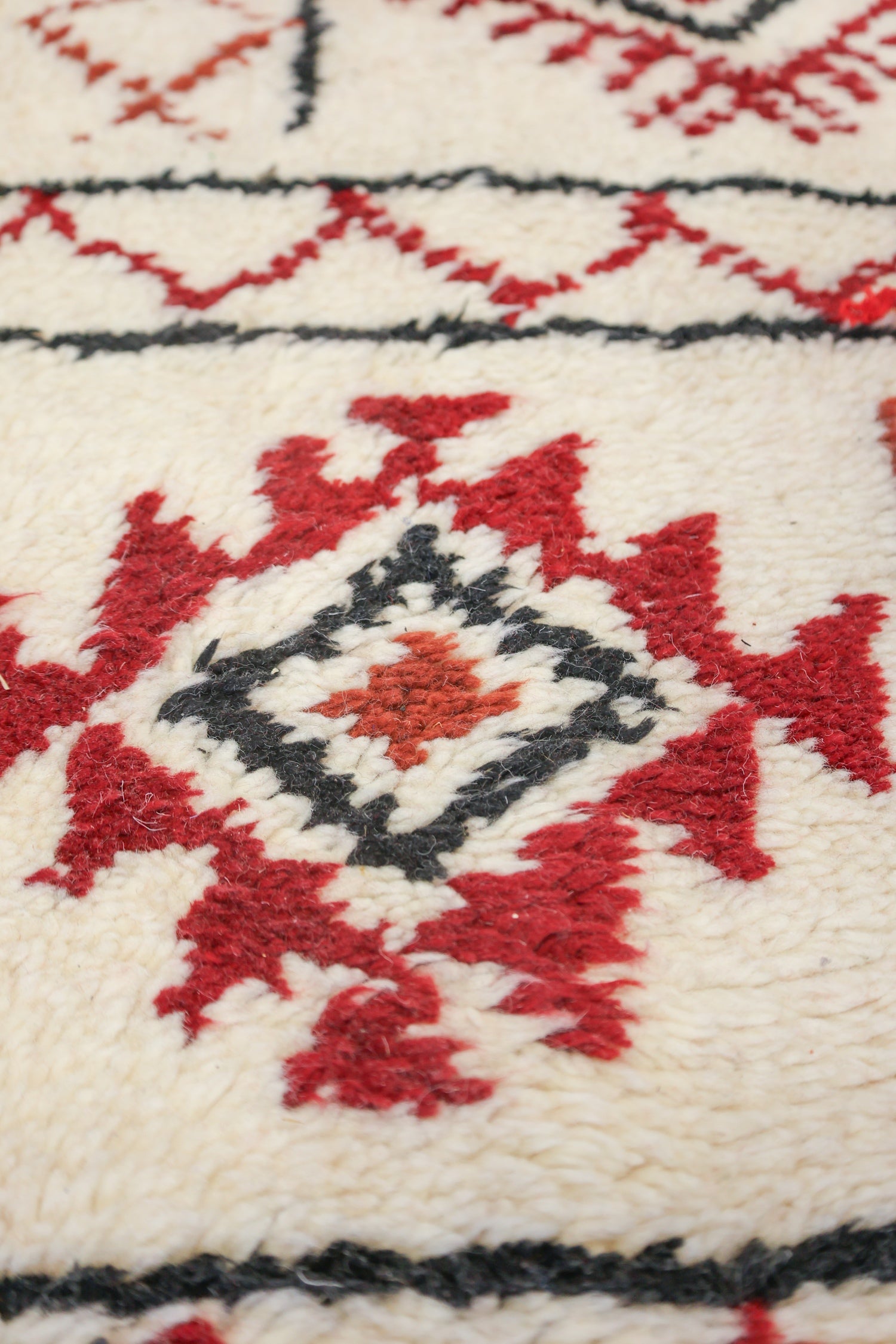 Vintage Berber Handwoven Tribal Rug, j74166