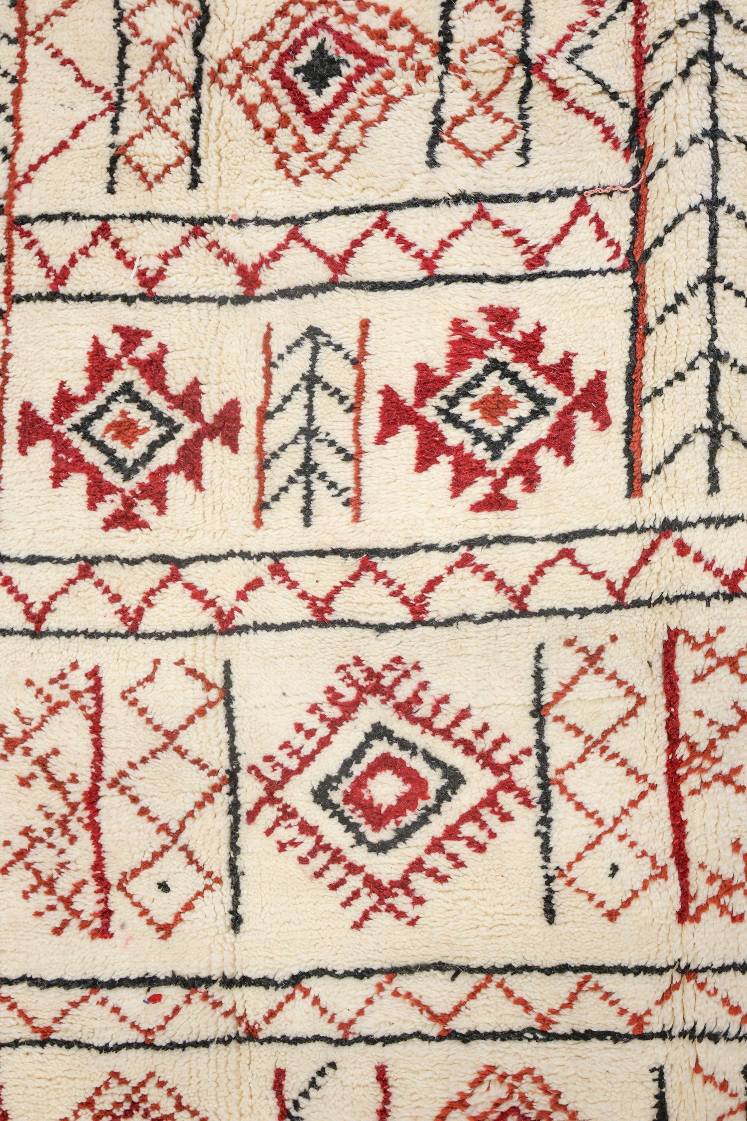 Vintage Berber Handwoven Tribal Rug, j74166