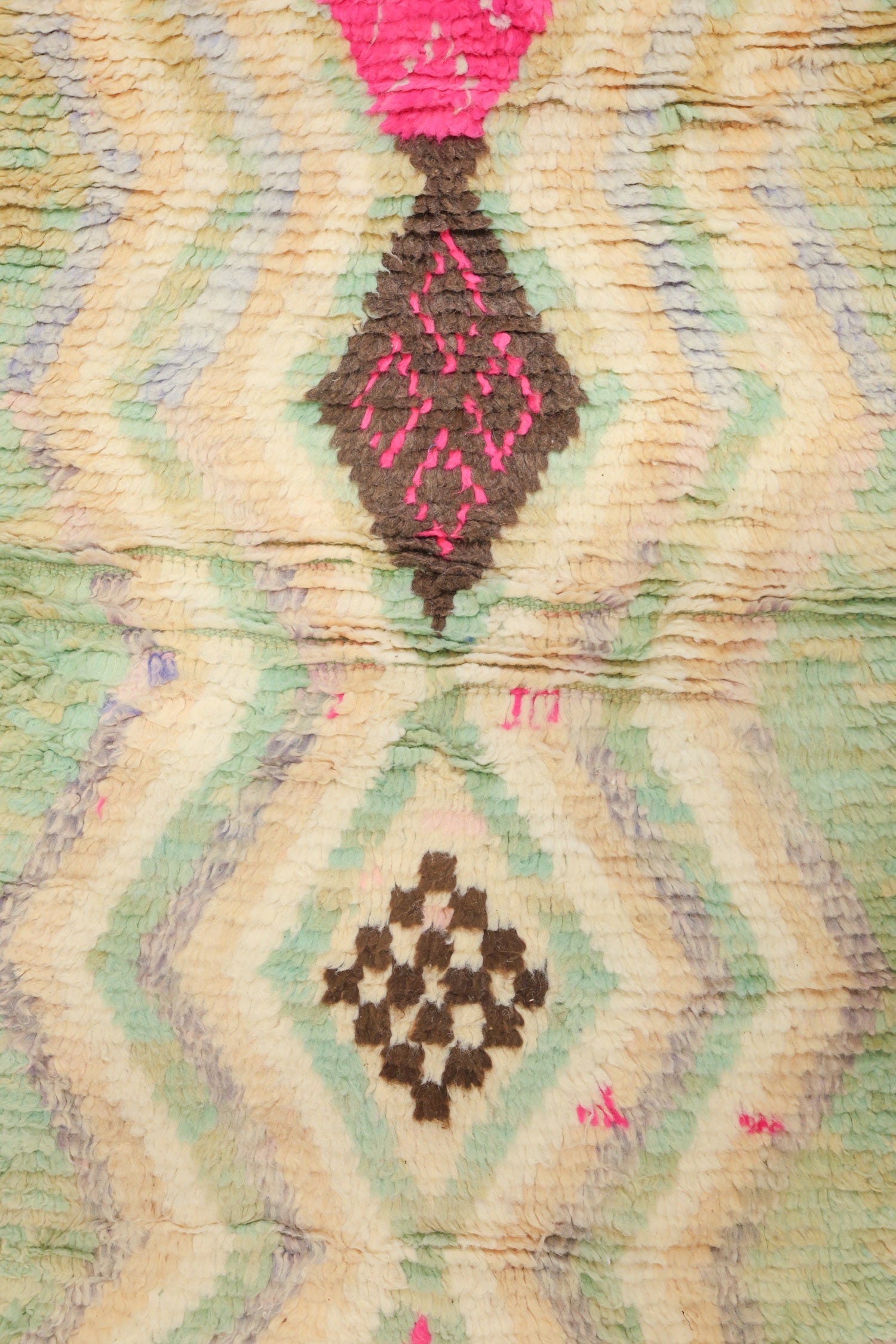 Vintage Berber Handwoven Tribal Rug, J74168