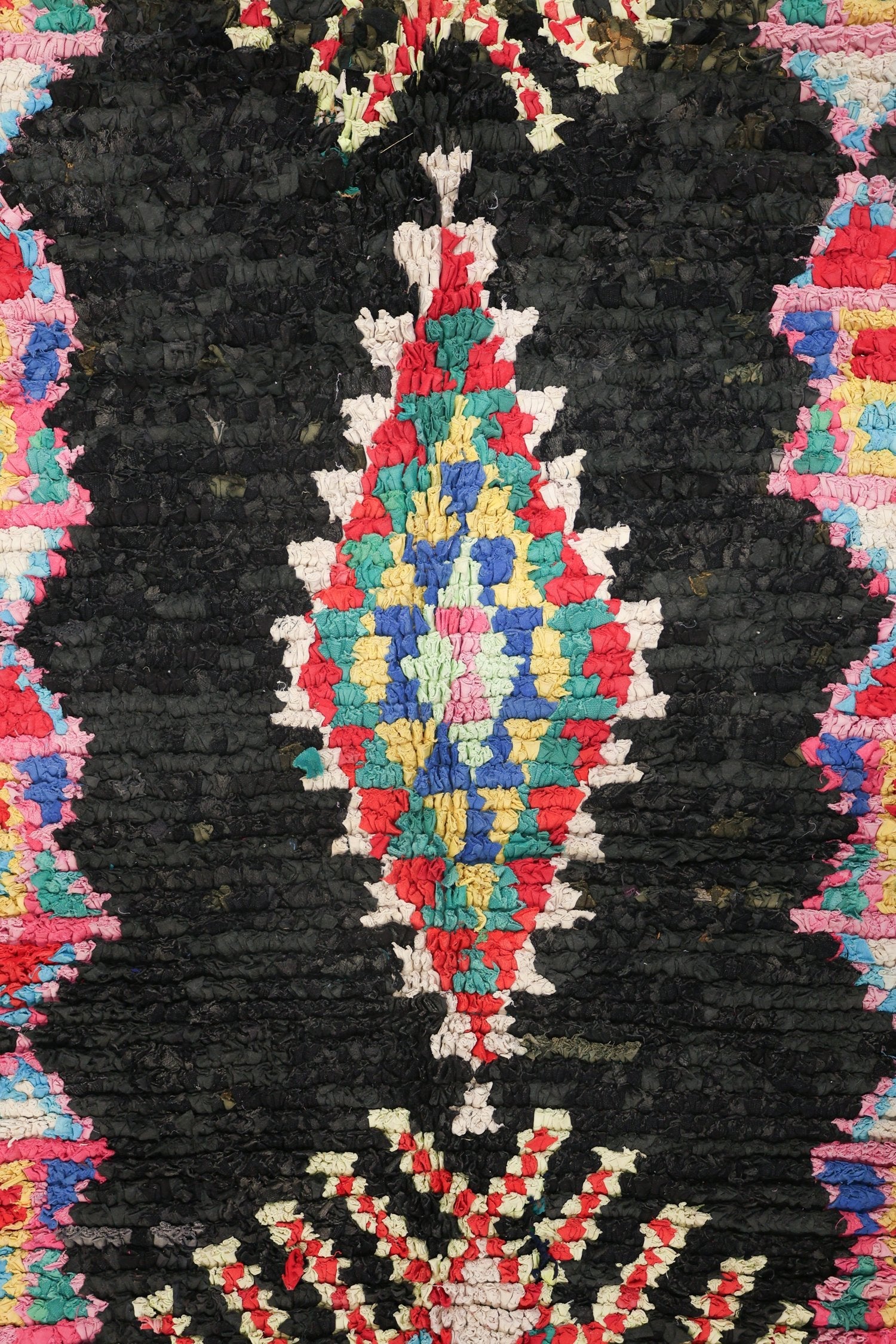 Vintage Berber Handwoven Tribal Rug, J74169