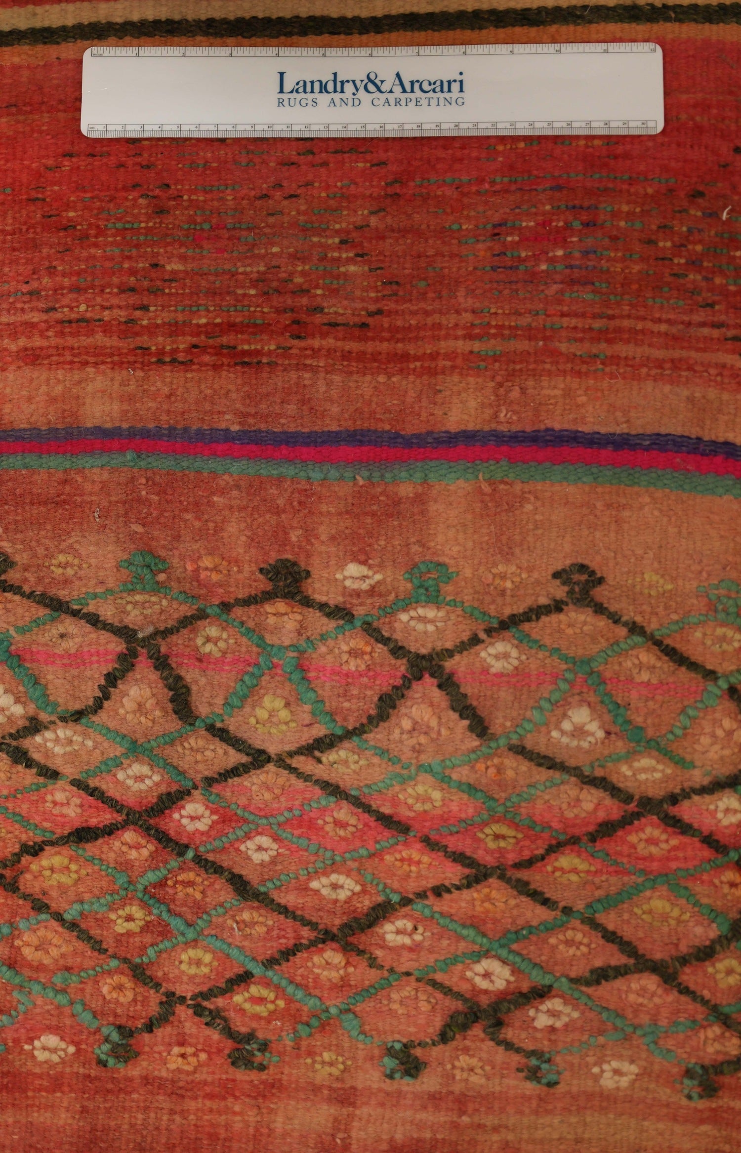 Vintage Berber Handwoven Tribal Rug, J74252