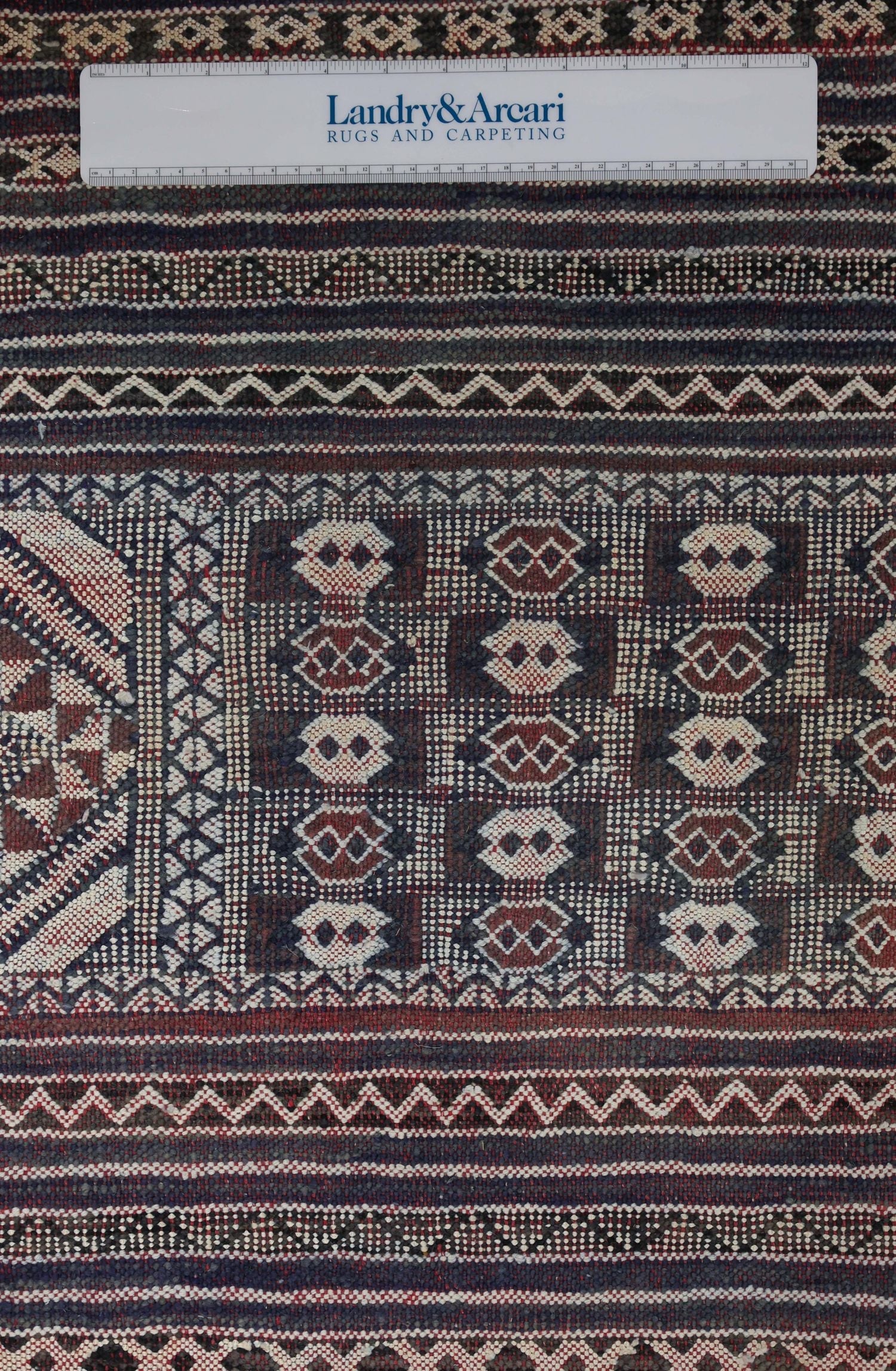 Vintage Berber Handwoven Tribal Rug, J74253