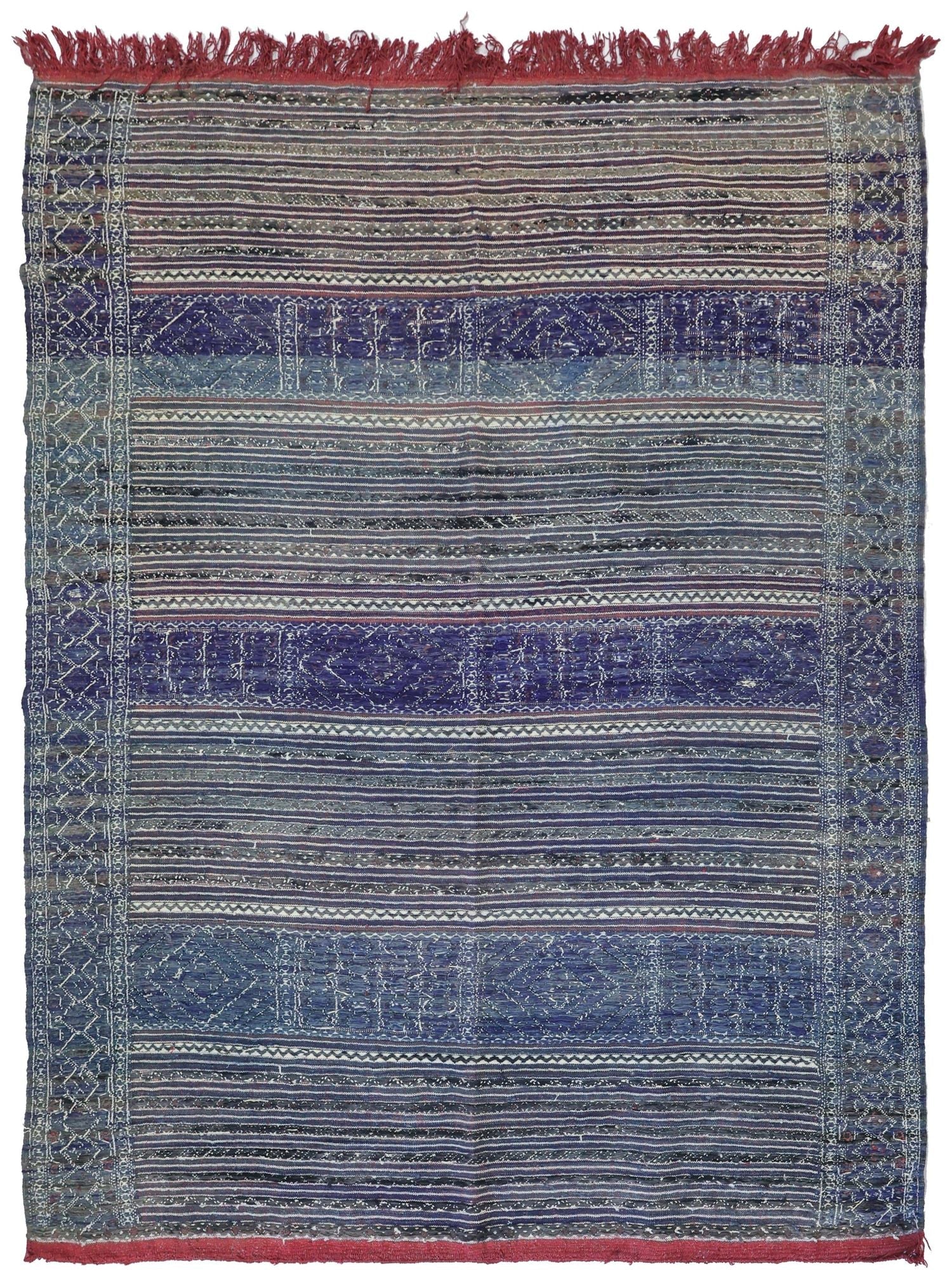 Vintage Berber Handwoven Tribal Rug