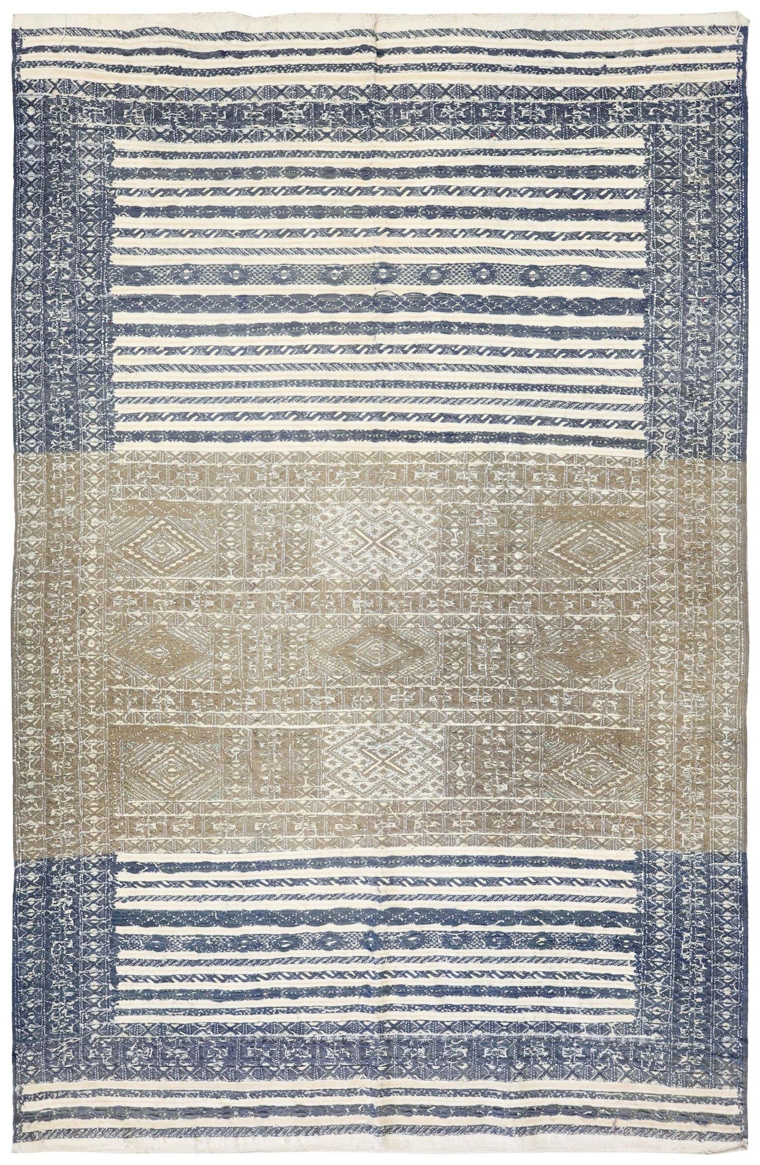 Vintage Berber Handwoven Tribal Rug