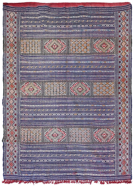 Vintage Berber Handwoven Tribal Rug