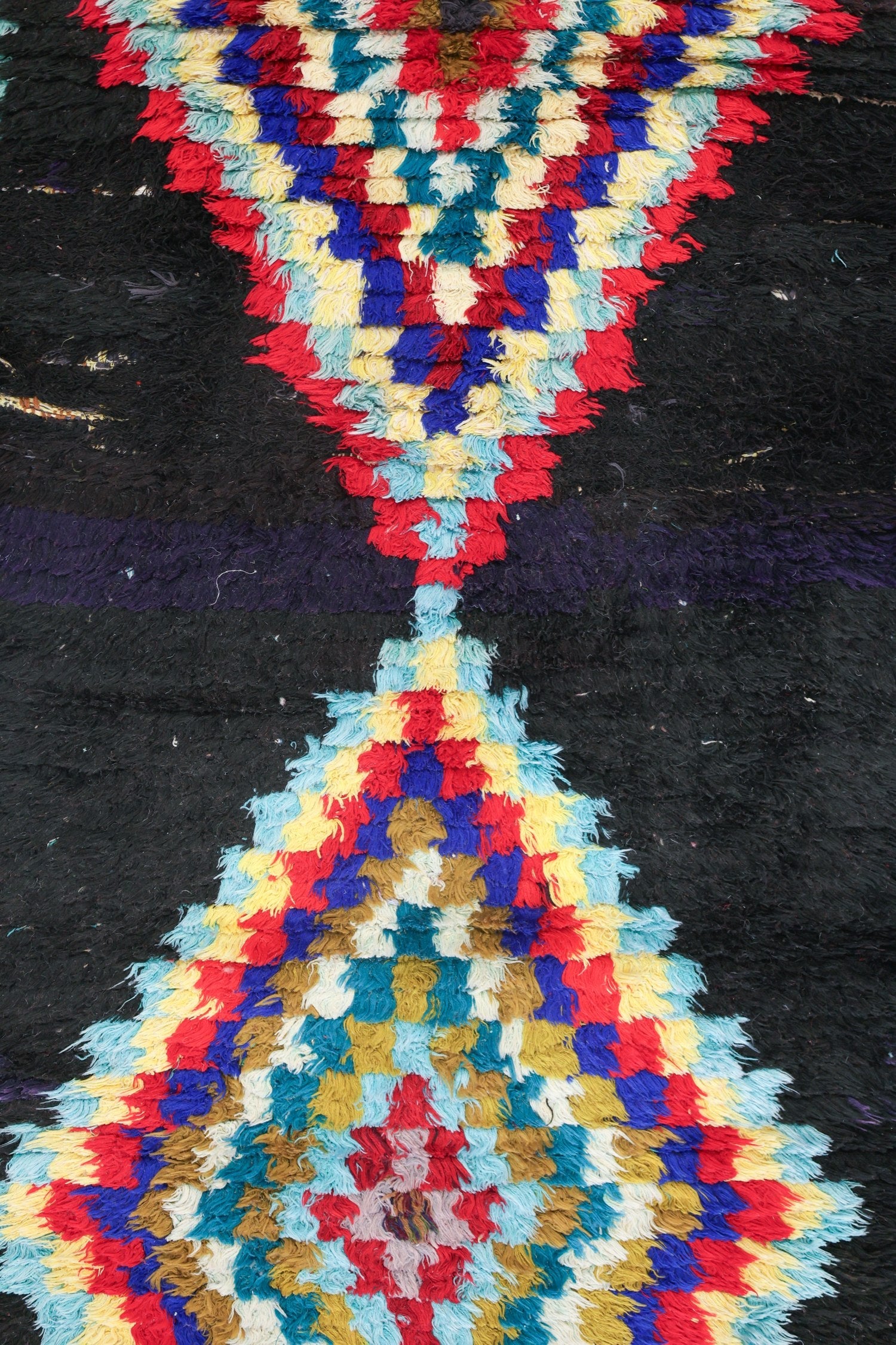 Vintage Berber Handwoven Tribal Rug, J75023