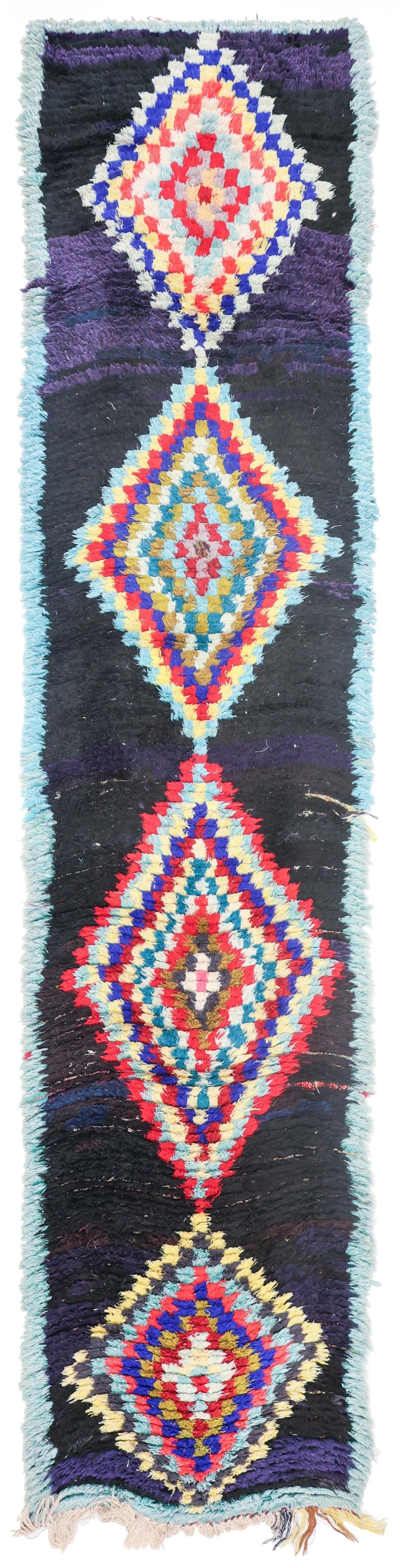 Vintage Berber Handwoven Tribal Rug