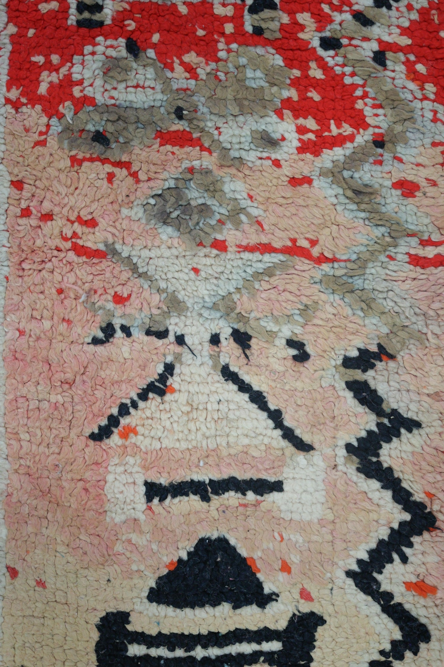 Vintage Berber Handwoven Tribal Rug, J75029