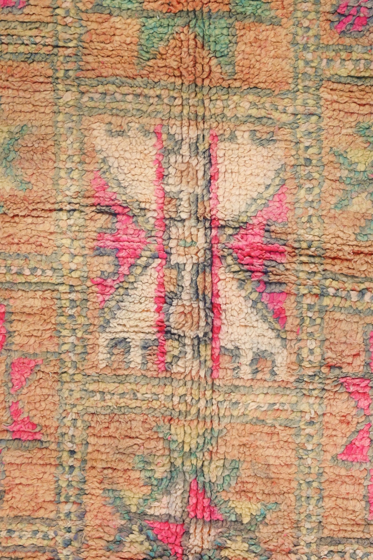 Vintage Berber Handwoven Tribal Rug, J75031