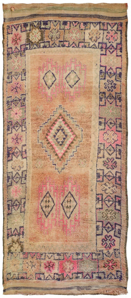 Vintage Berber Handwoven Tribal Rug