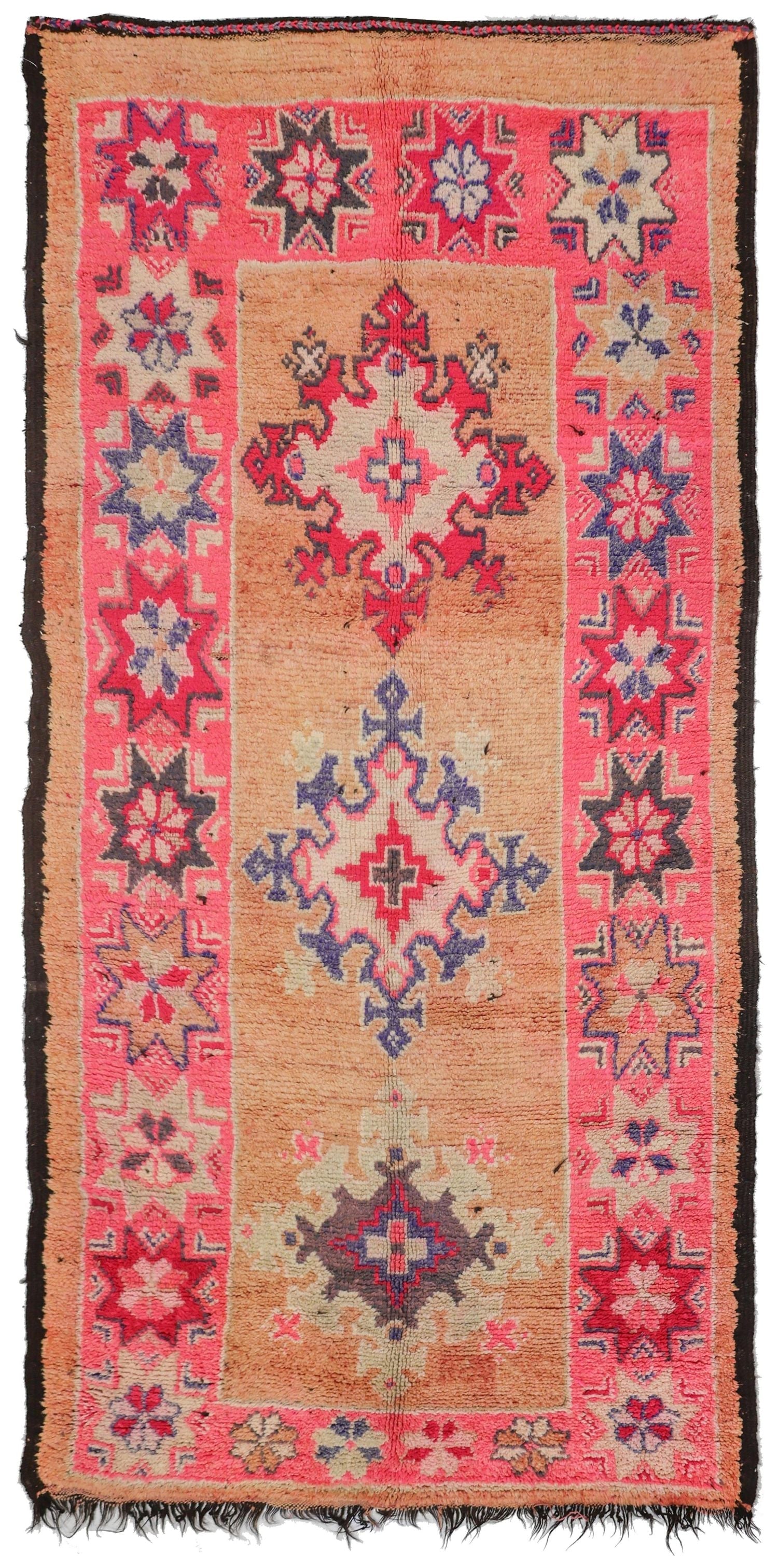 Vintage Berber Handwoven Tribal Rug