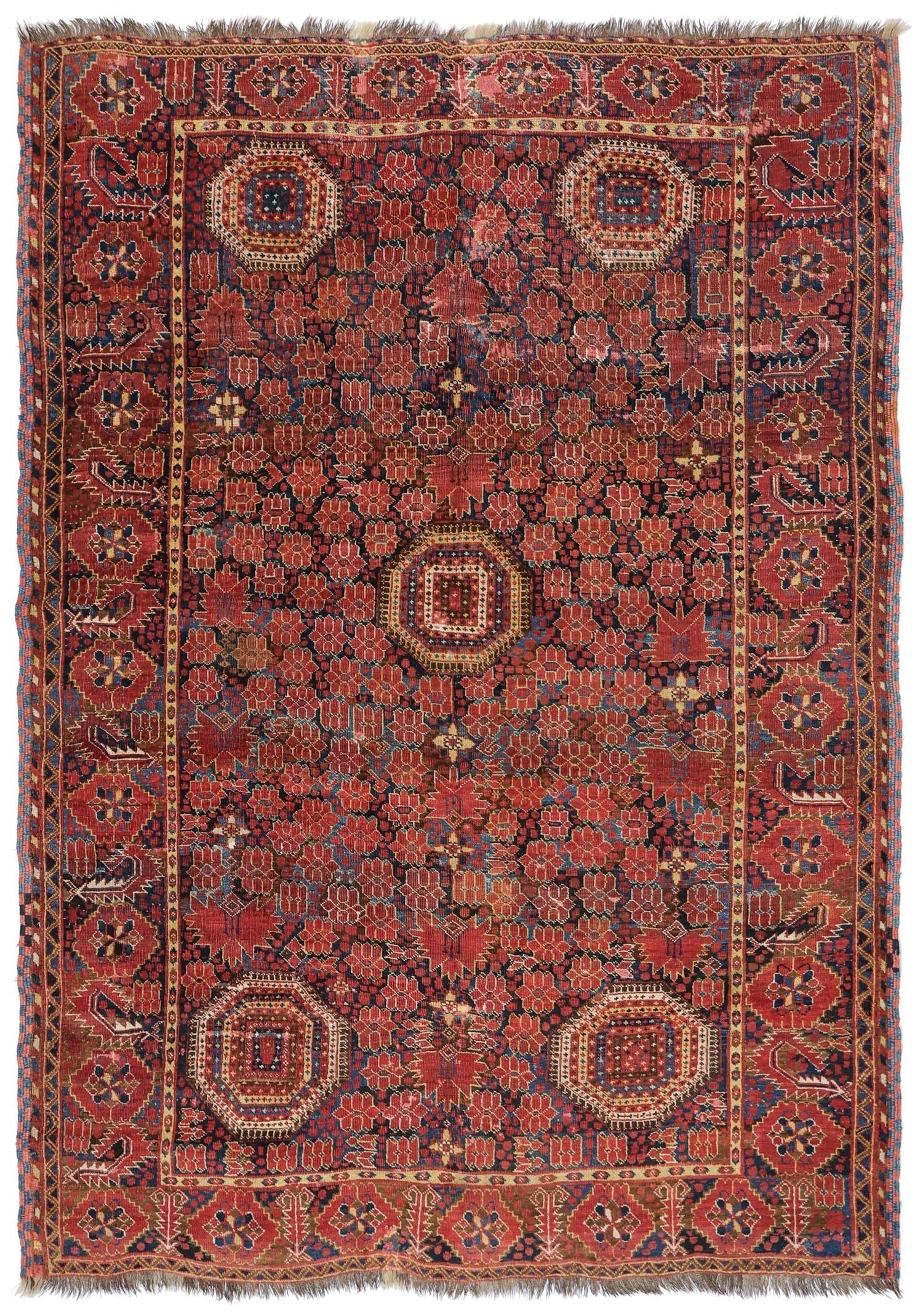 Antique Beshir Handwoven Tribal Rug