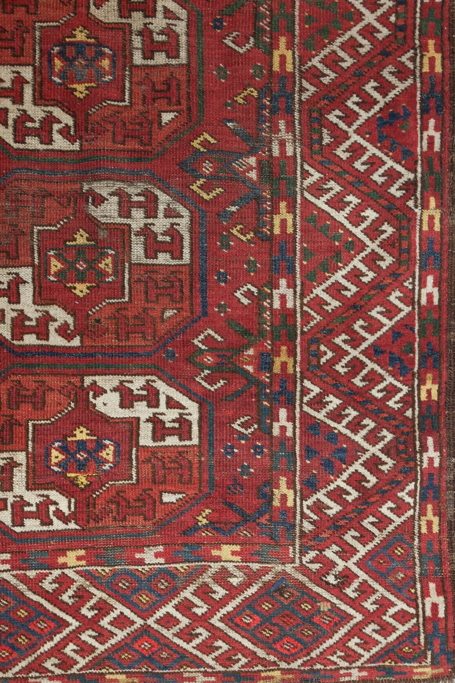 Antique Beshir Handwoven Tribal Rug, J76478