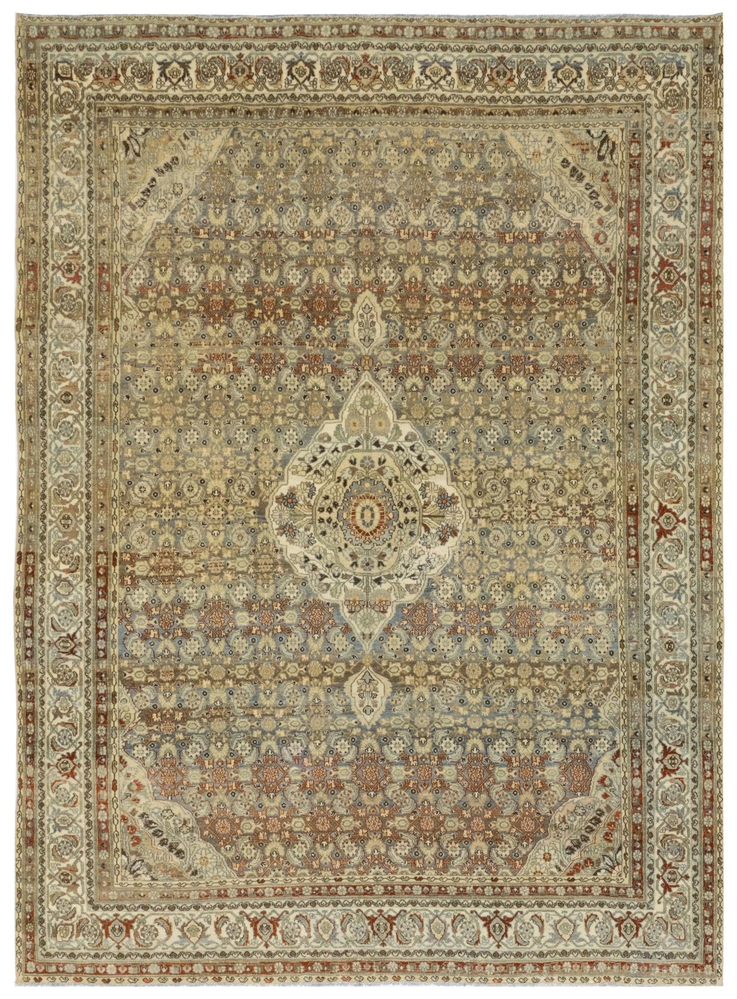 Vintage Bibikabad Handwoven Tribal Rug