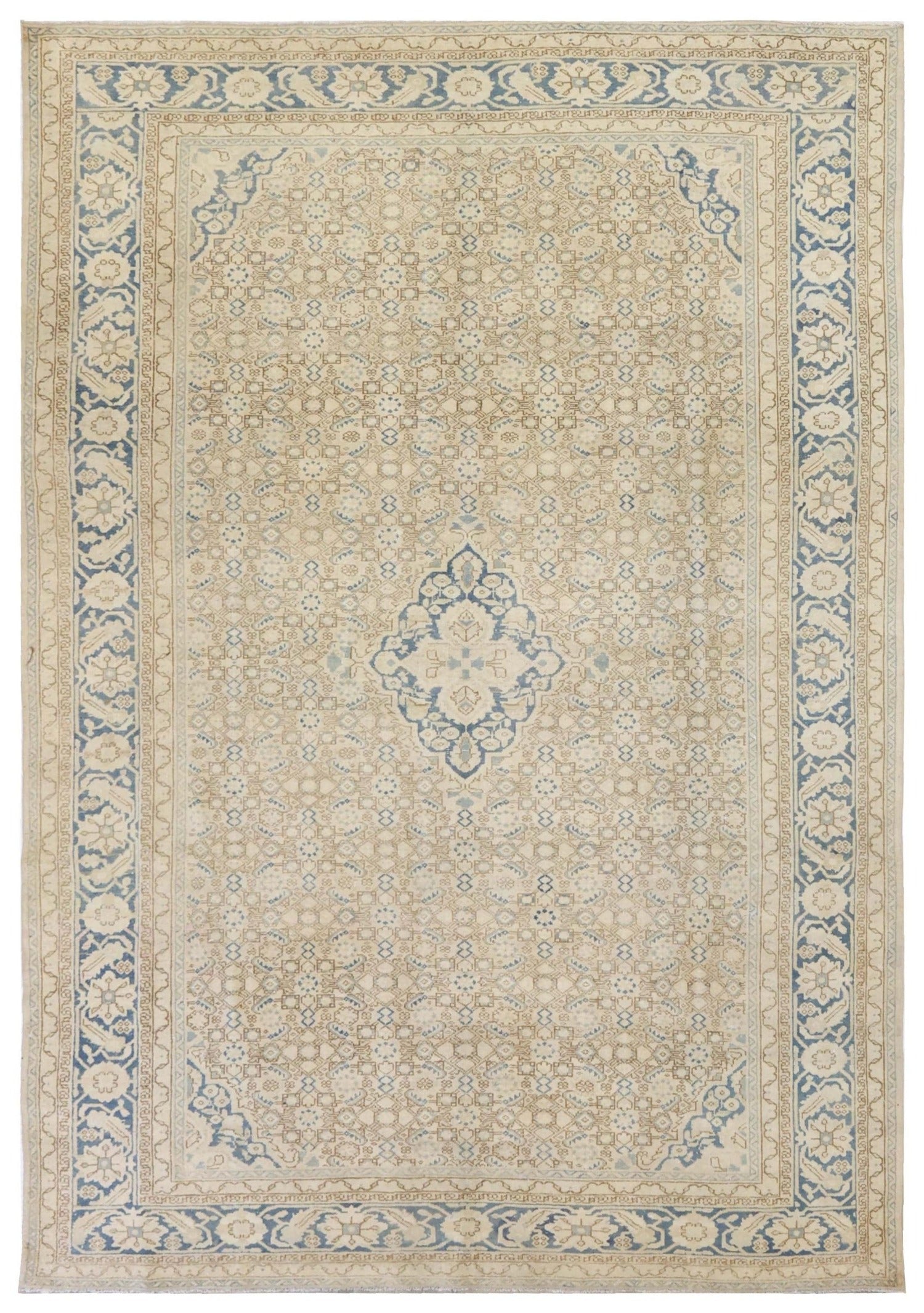 Vintage Bibikabad Handwoven Tribal Rug