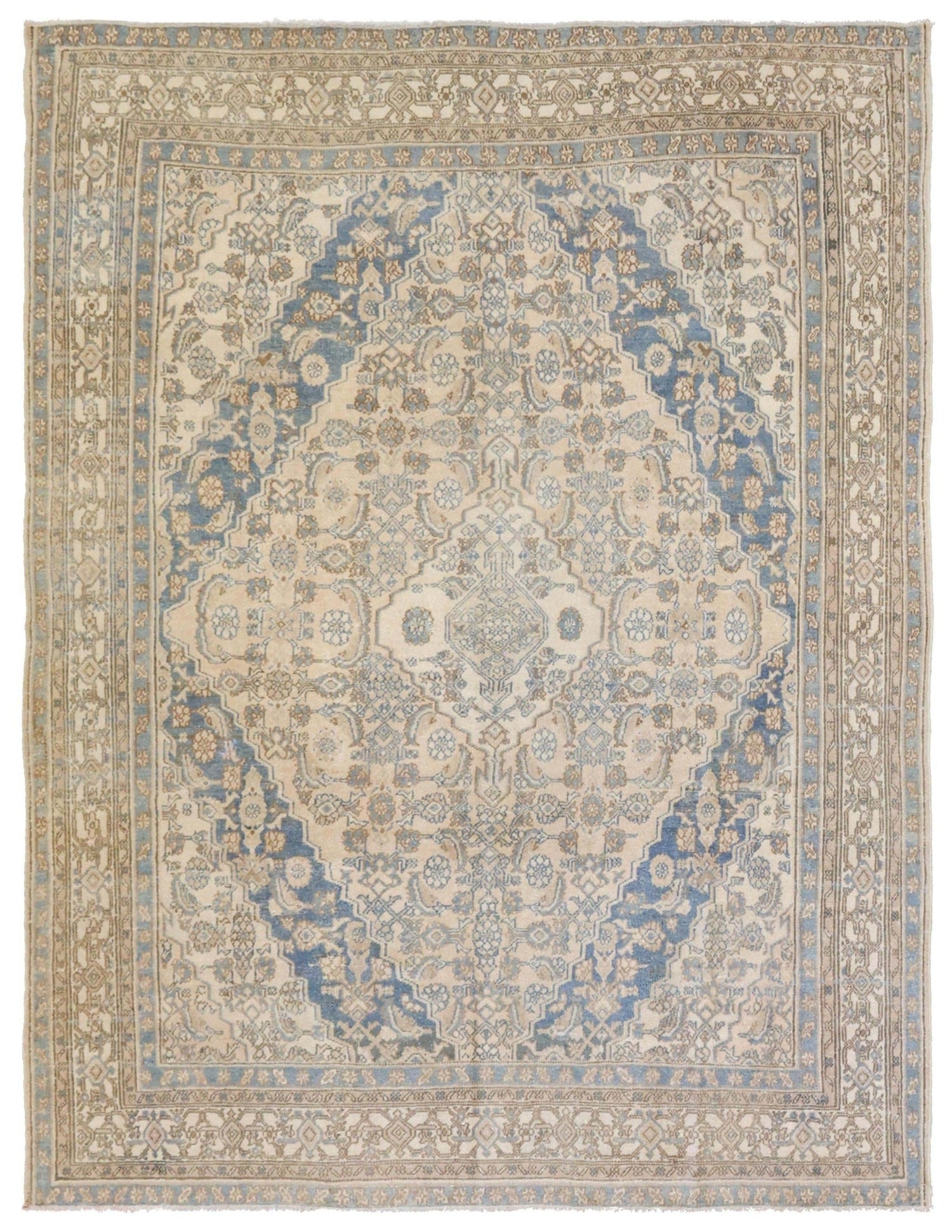 Vintage Bibikabad Handwoven Tribal Rug