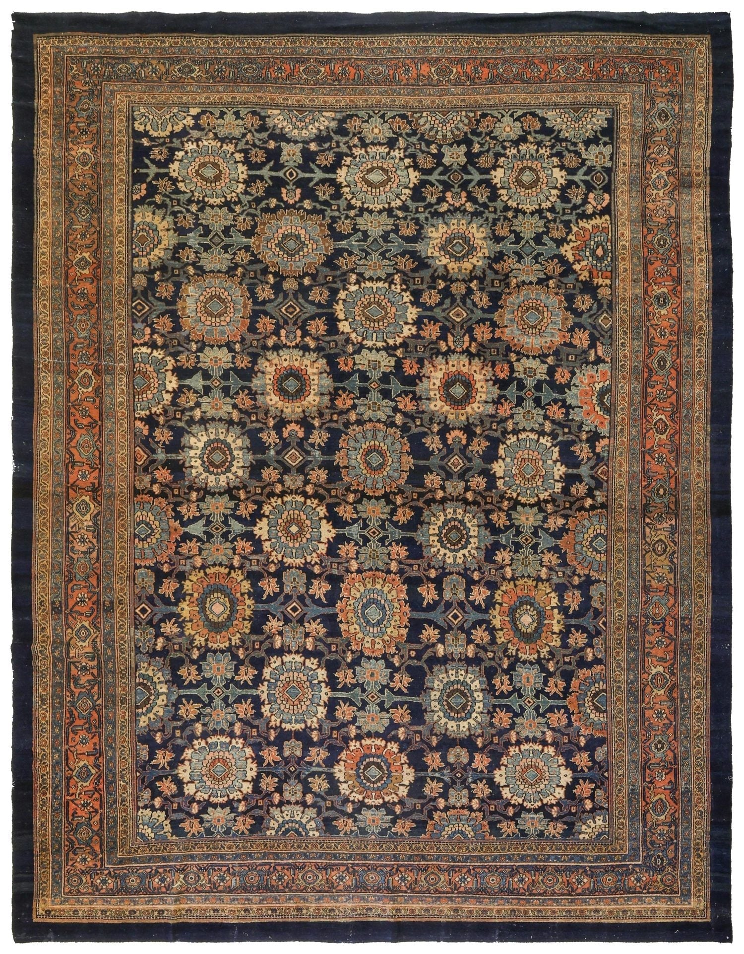 Antique Bibikabad Handwoven Tribal Rug