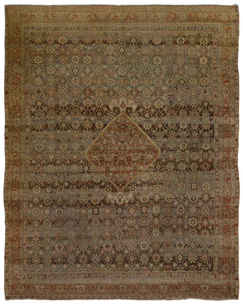 Vintage Bijar Handwoven Tribal Rug