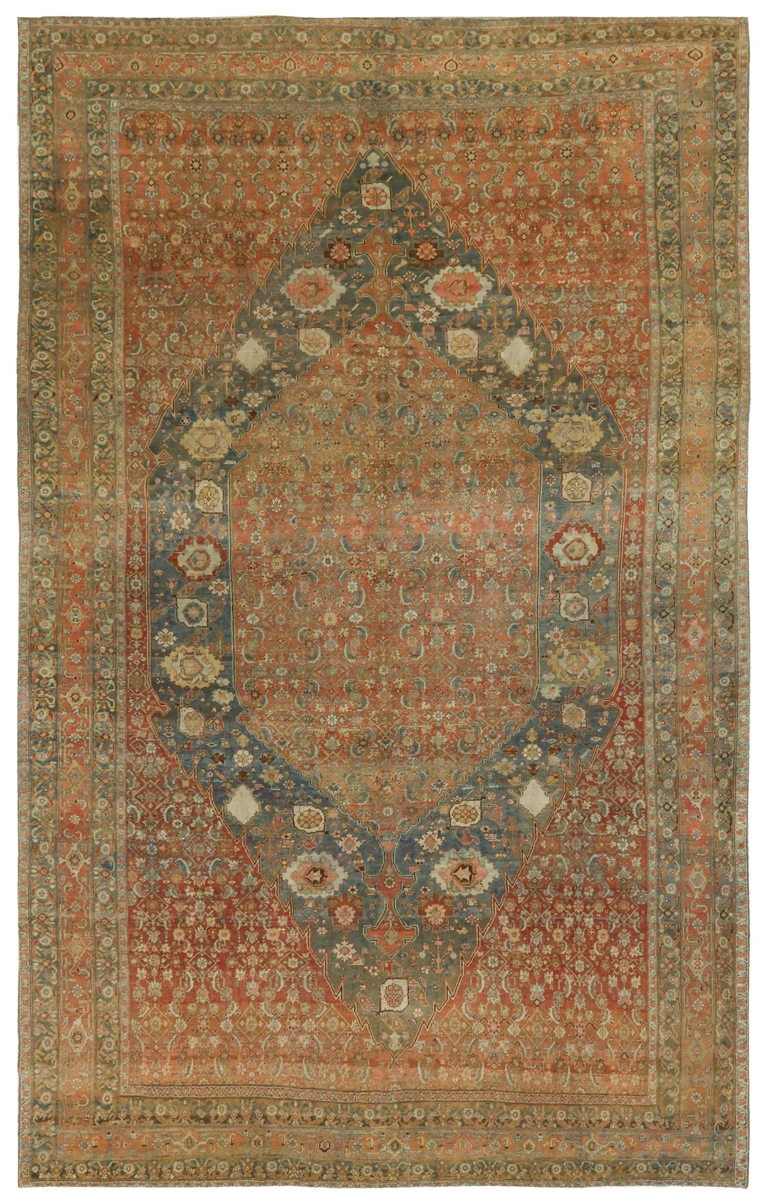 Vintage Bijar Handwoven Tribal Rug