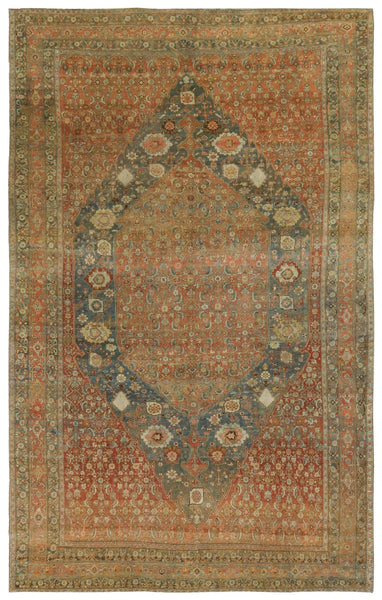 Vintage Bijar Handwoven Tribal Rug