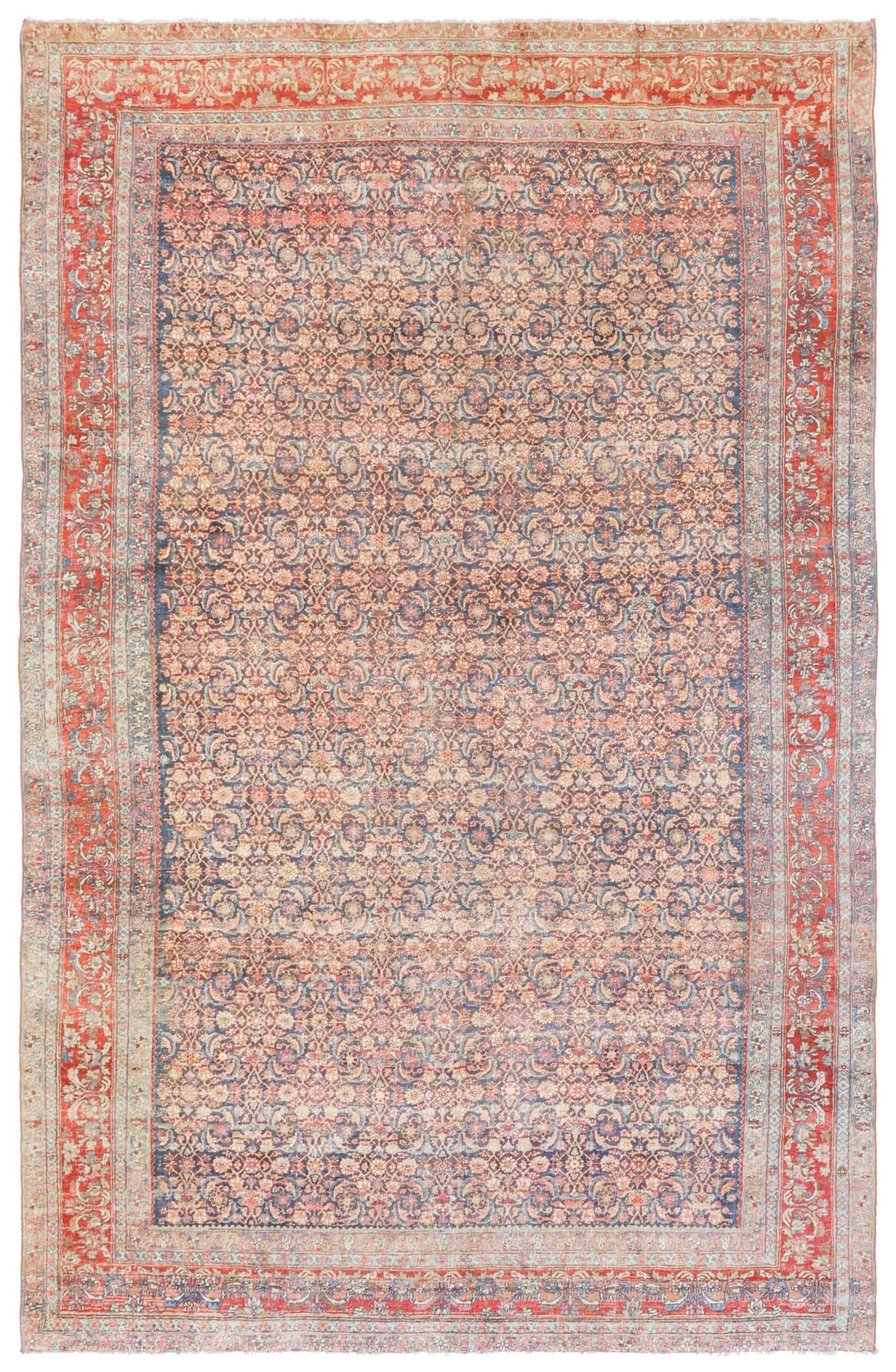 Vintage Bijar Handwoven Tribal Rug