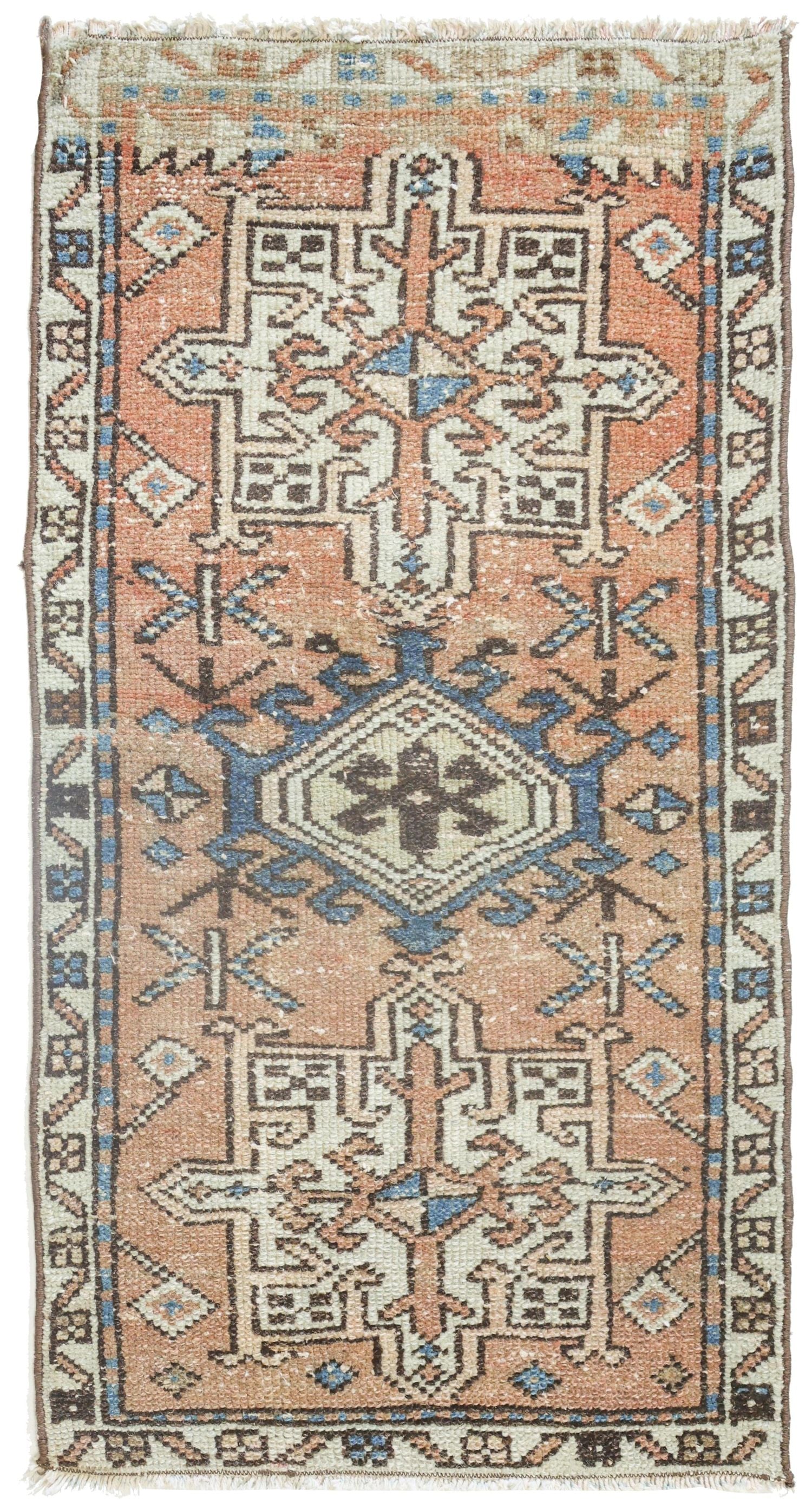 Vintage Bijar Handwoven Tribal Rug