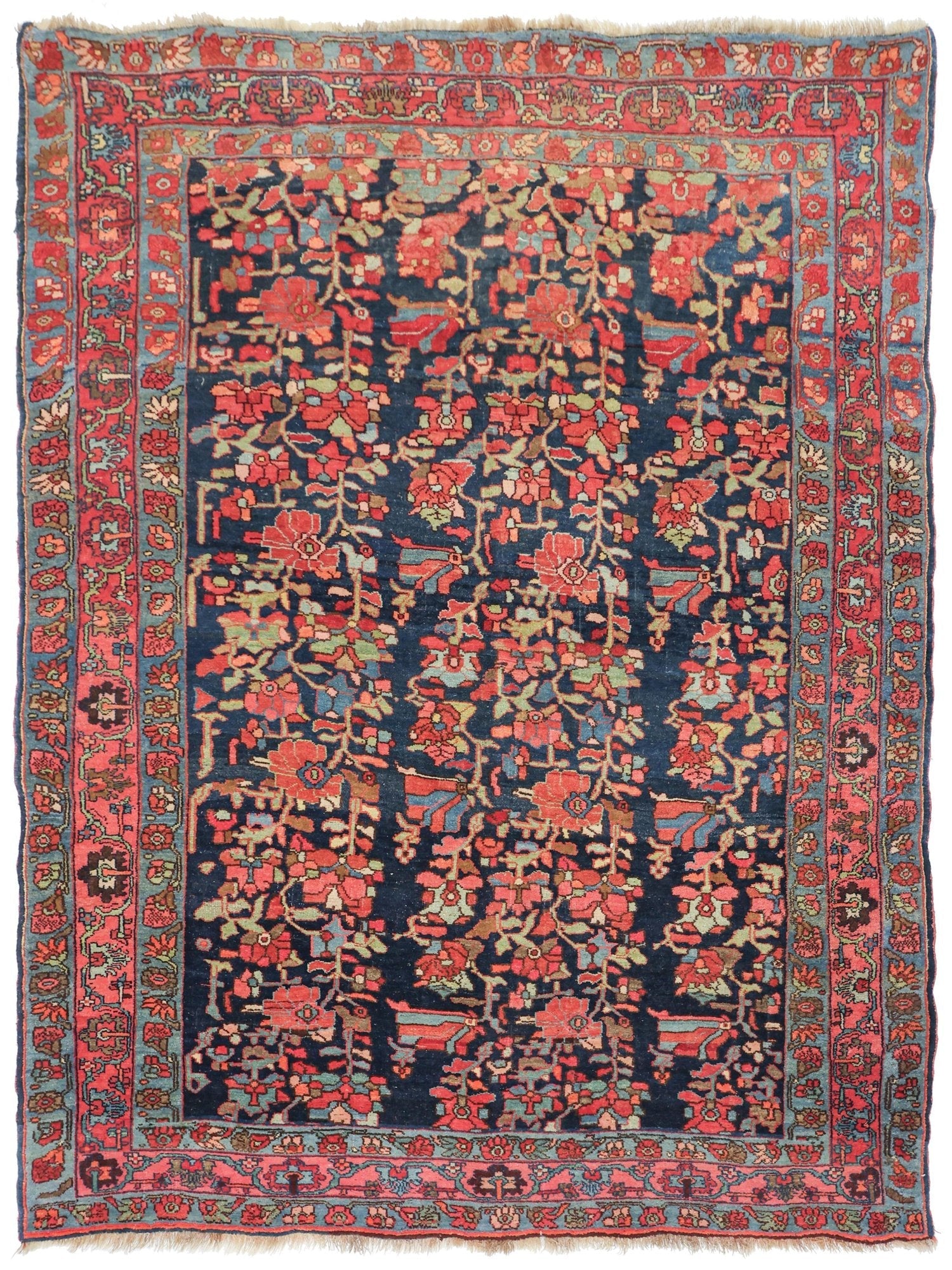 Antique Bijar Handwoven Tribal Rug