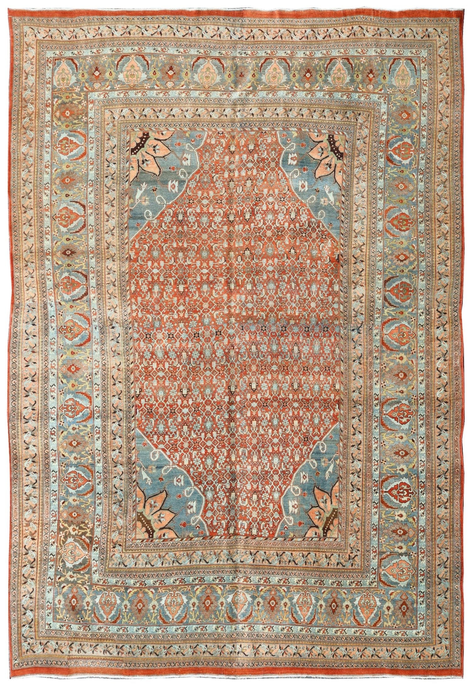 Vintage Bijar Handwoven Tribal Rug