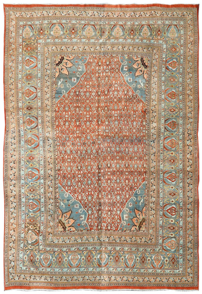 Vintage Bijar Handwoven Tribal Rug