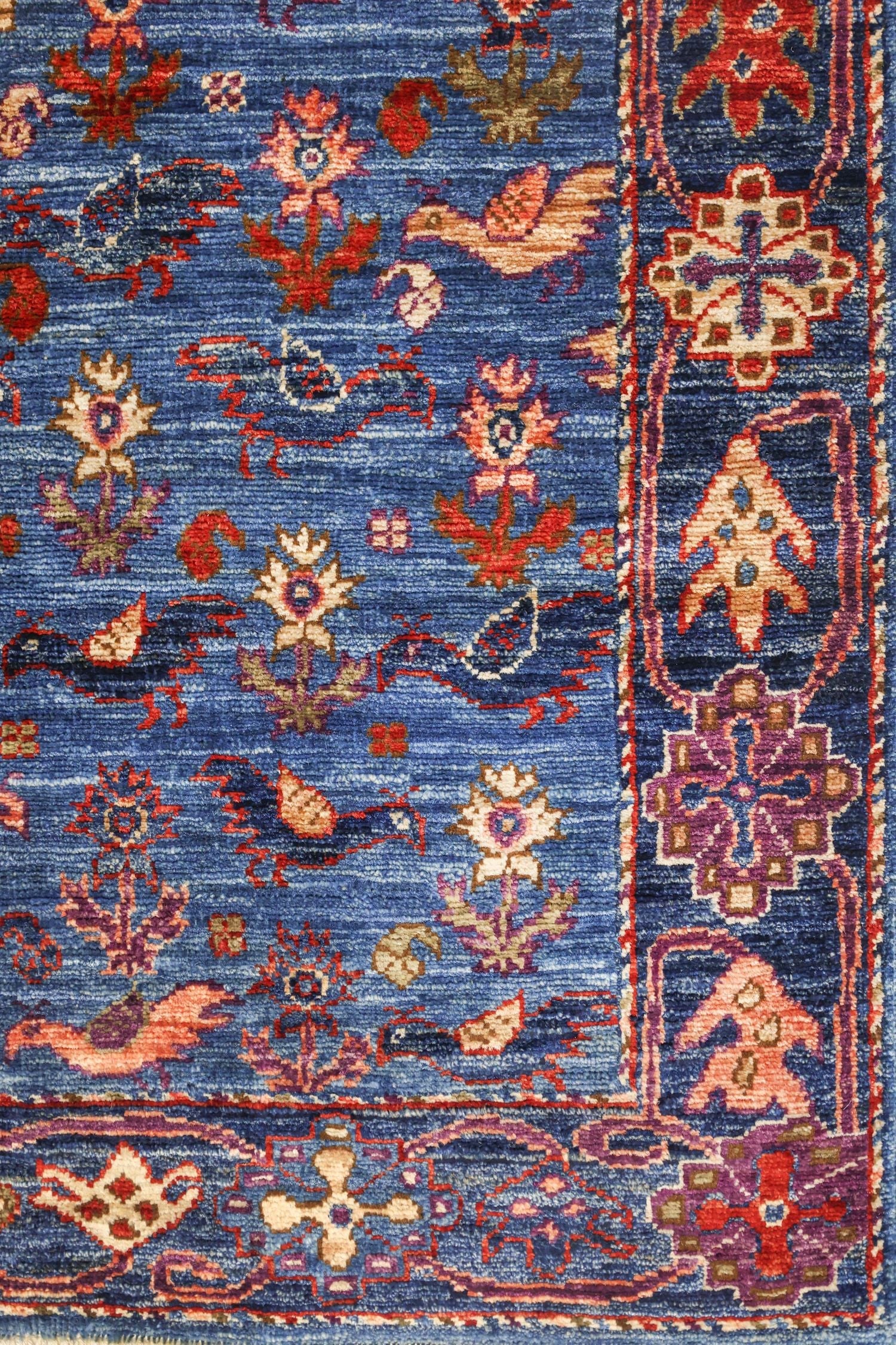 Bird Khamseh Handwoven Tribal Rug, J77007