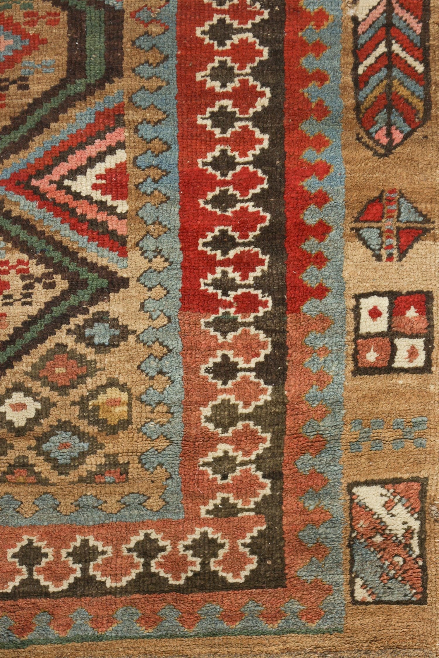 Antique Camel Hair Hamadan Handwoven Tribal Rug, J75399