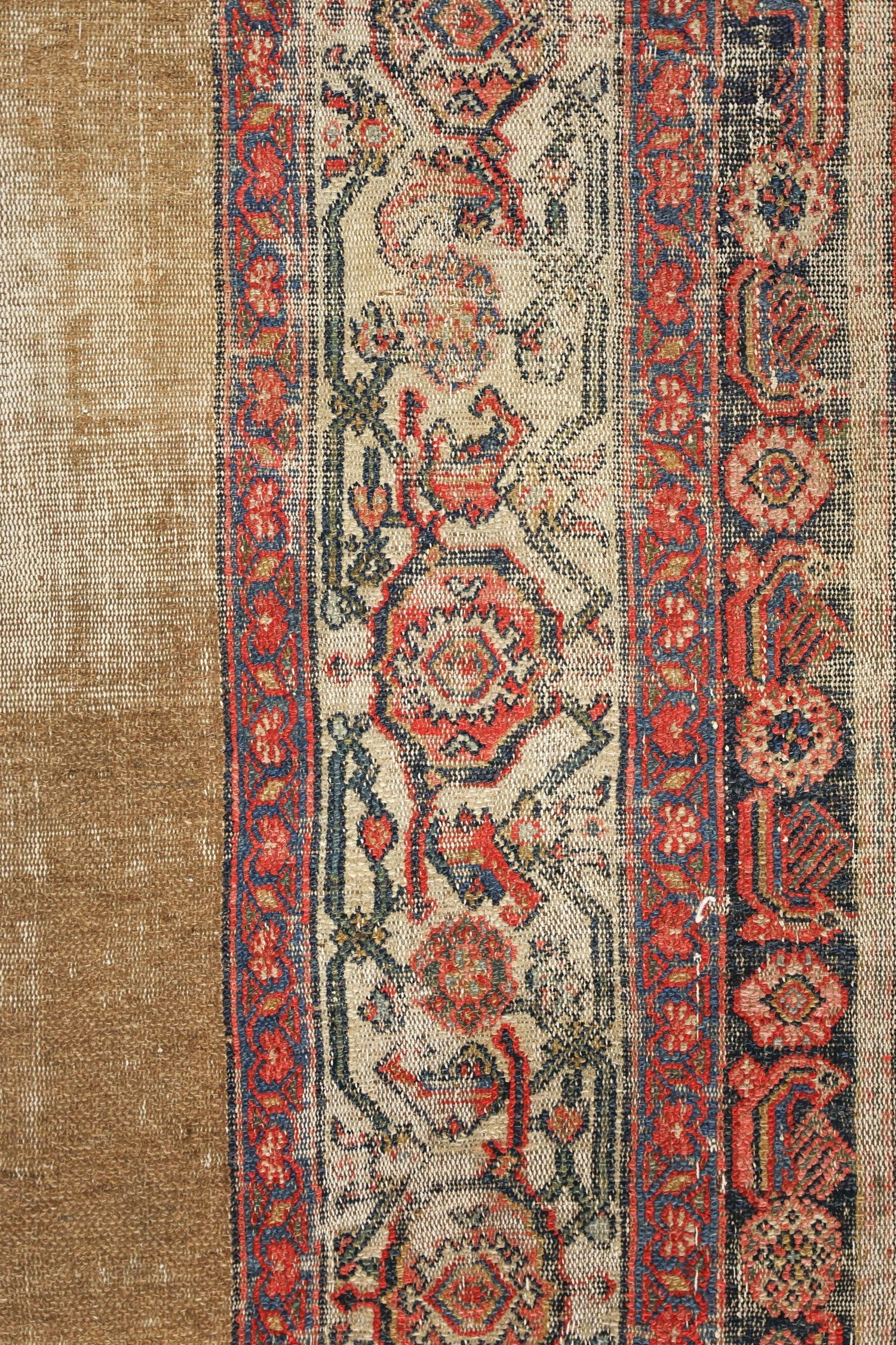 Vintage Camel Hair Hamadan Handwoven Tribal Rug, J75911