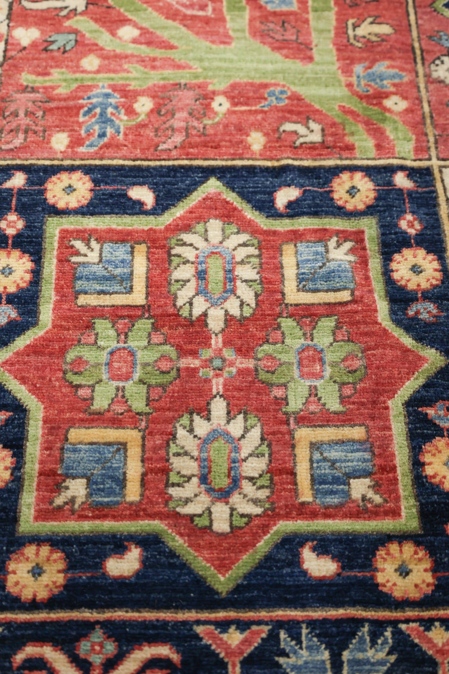 Classical Garden Handwoven Tribal Rug, J74903