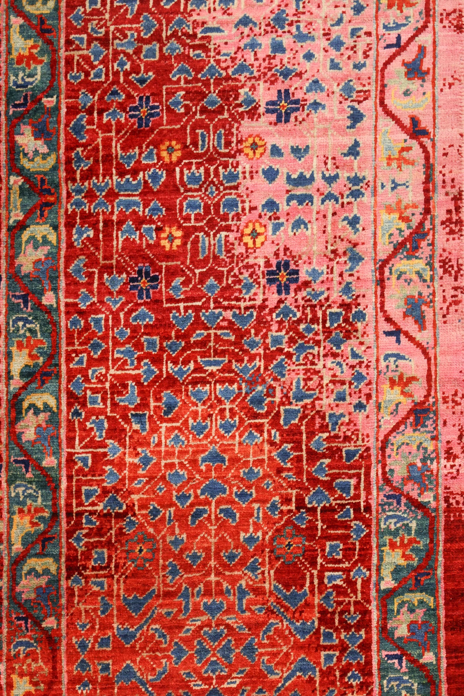 Erased Mamluk Handwoven Tribal Rug, J76960