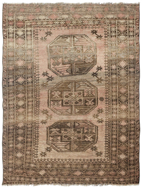 Vintage Ersari Handwoven Tribal Rug