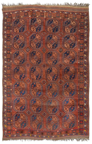 Antique Ersari Handwoven Tribal Rug