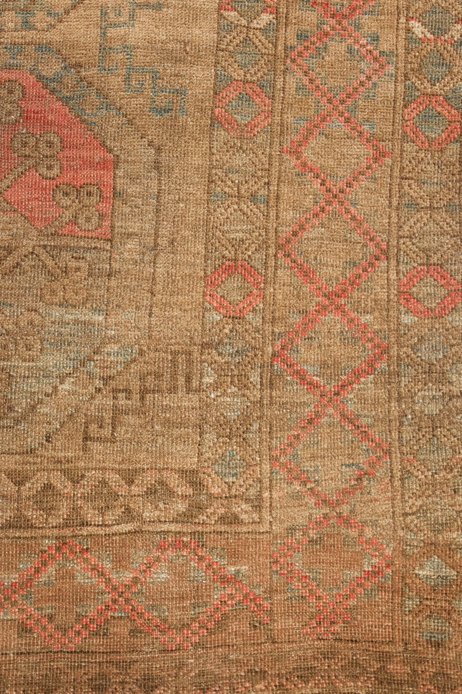 Vintage Ersari Handwoven Tribal Rug, J73170