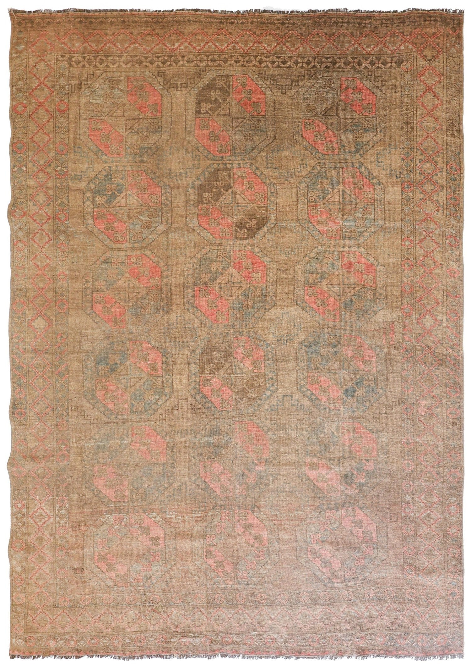 Vintage Ersari Handwoven Tribal Rug