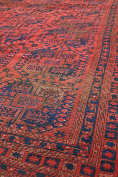 Vintage Ersari Handwoven Tribal Rug, J75390